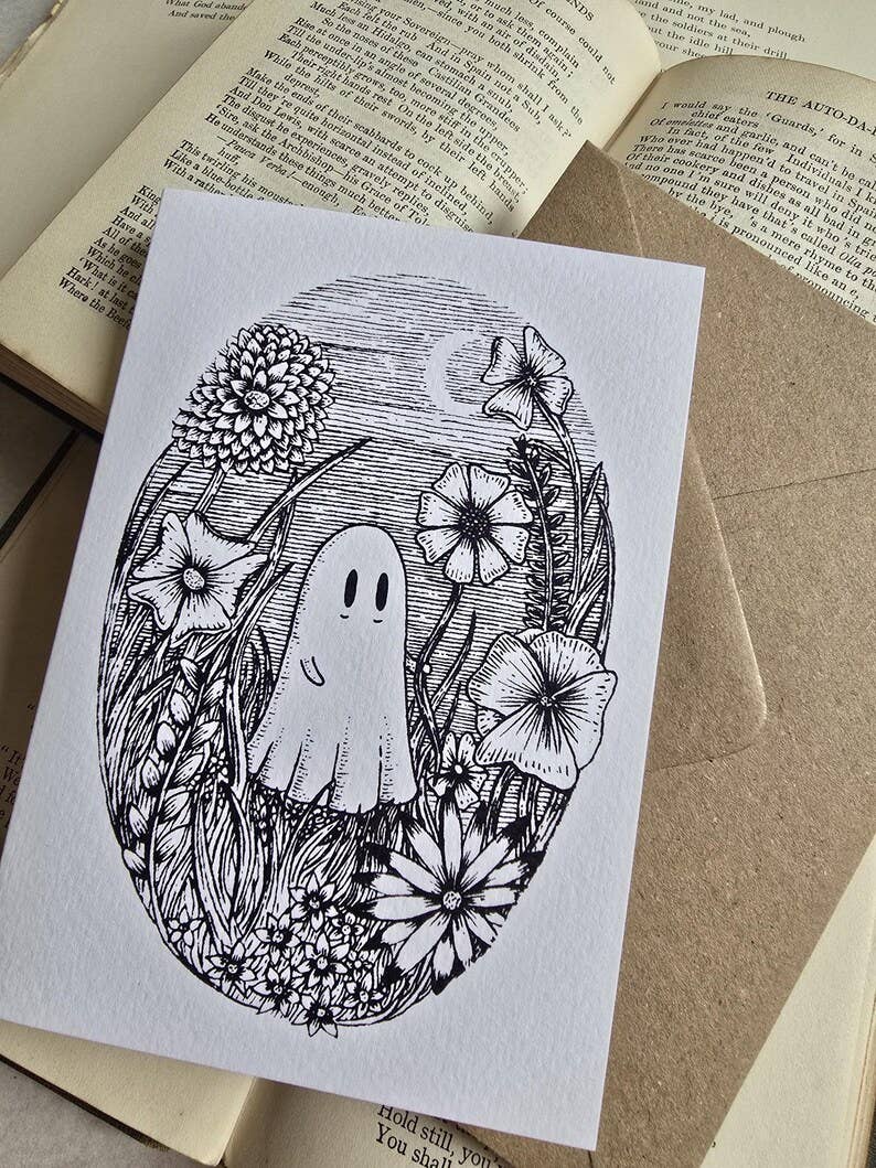 Meadow Ghost Greetings Card
