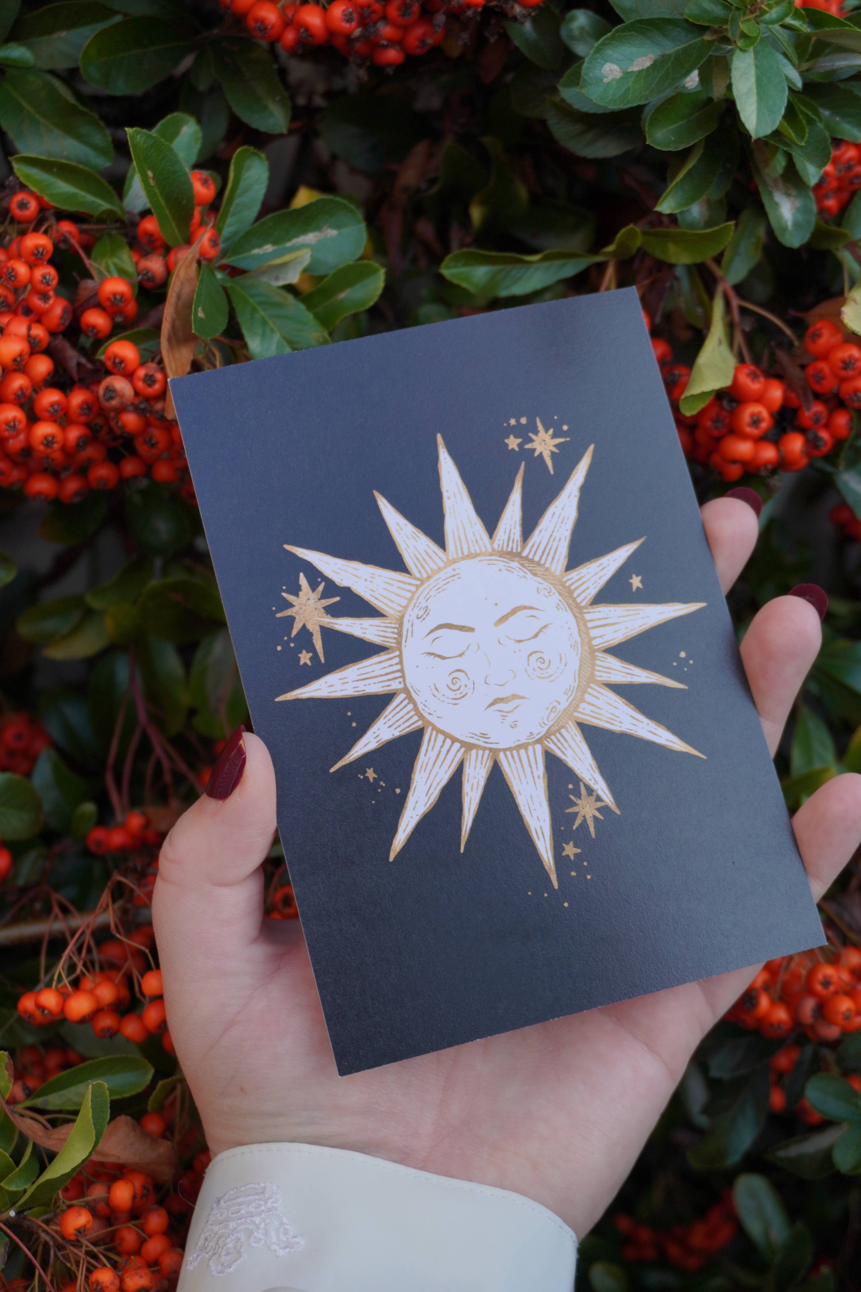 Celestial Sun Postcard print | A6