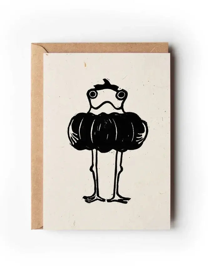 'Pumpkin Frog' Greeting Card