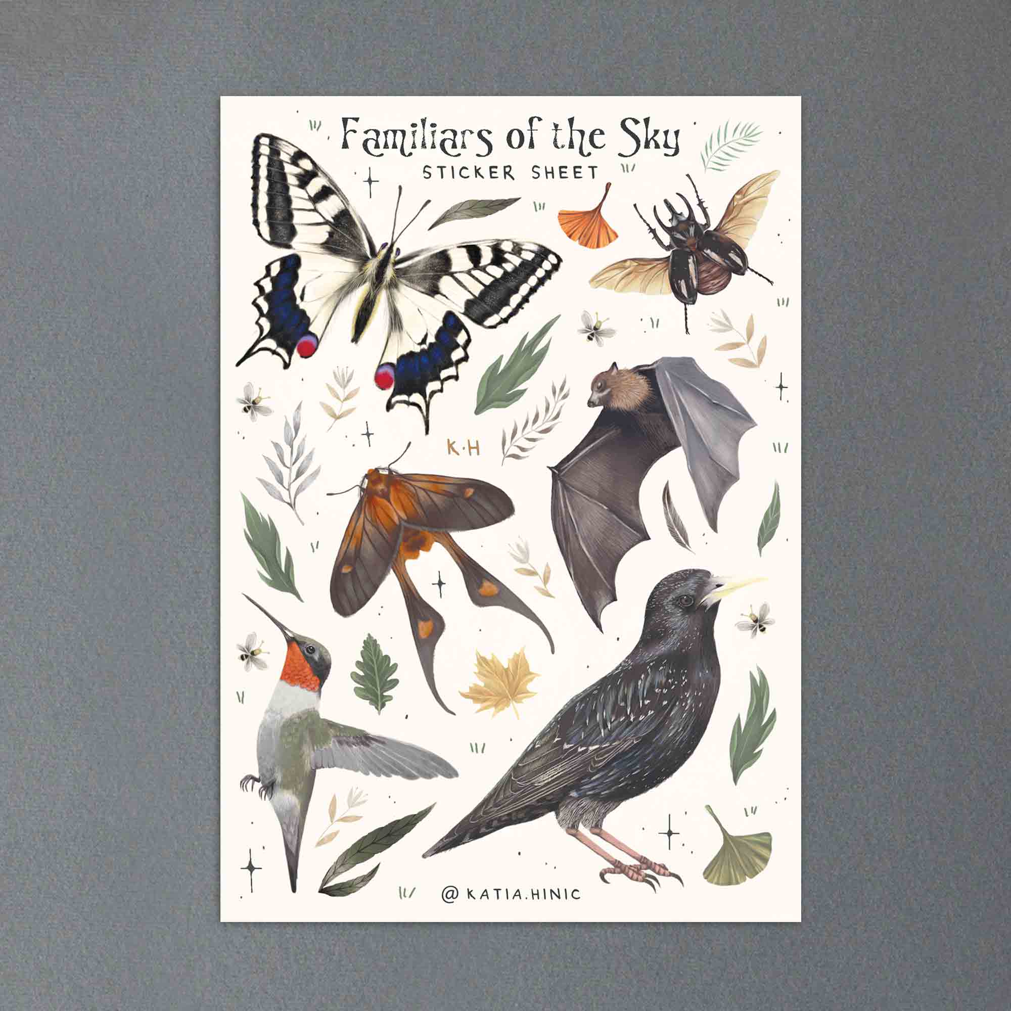 ''Familiars of the Sky' sticker sheet