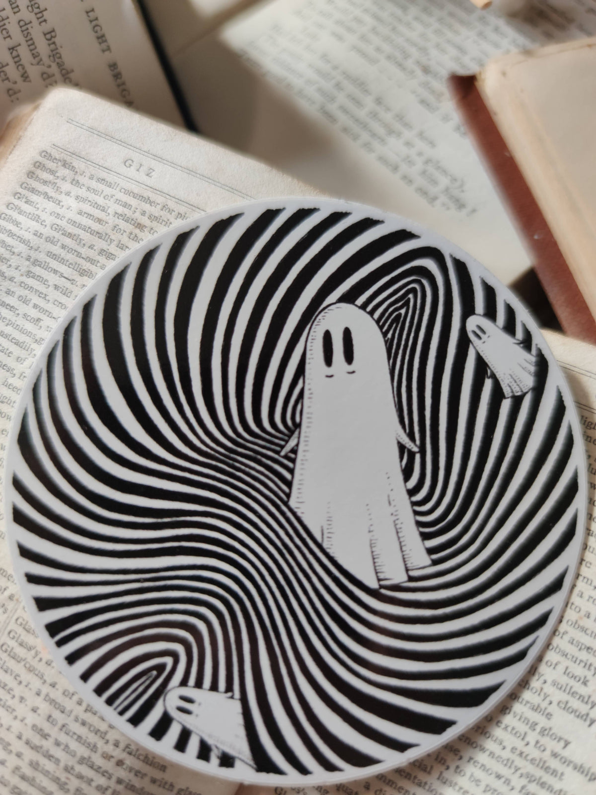 Op Art Ghosties Vinyl Sticker