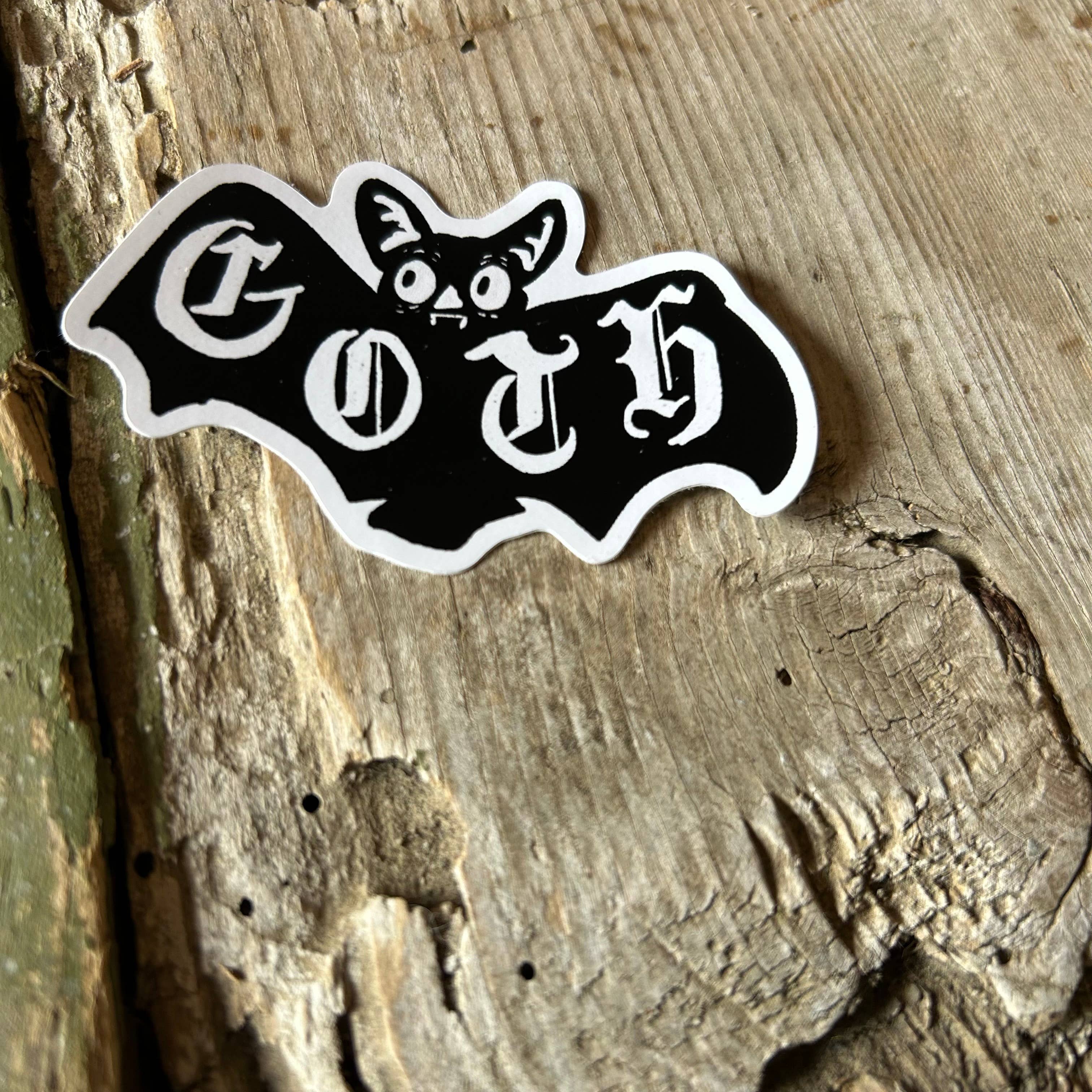 Goth Vampire Bat Vinyl Sticker 