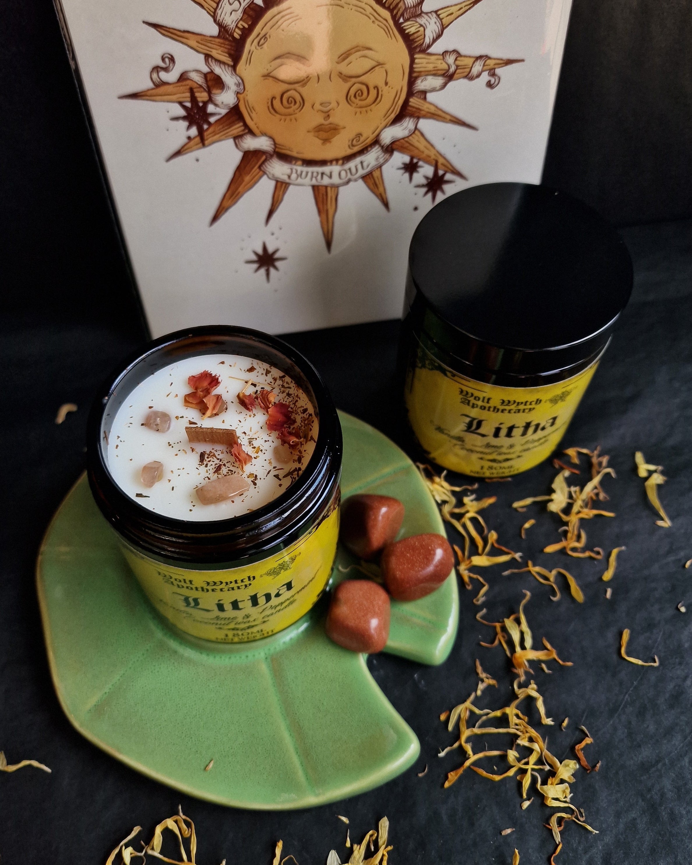 Litha Sabbat Botanical Candle | Vanilla, Lime, Peppermint