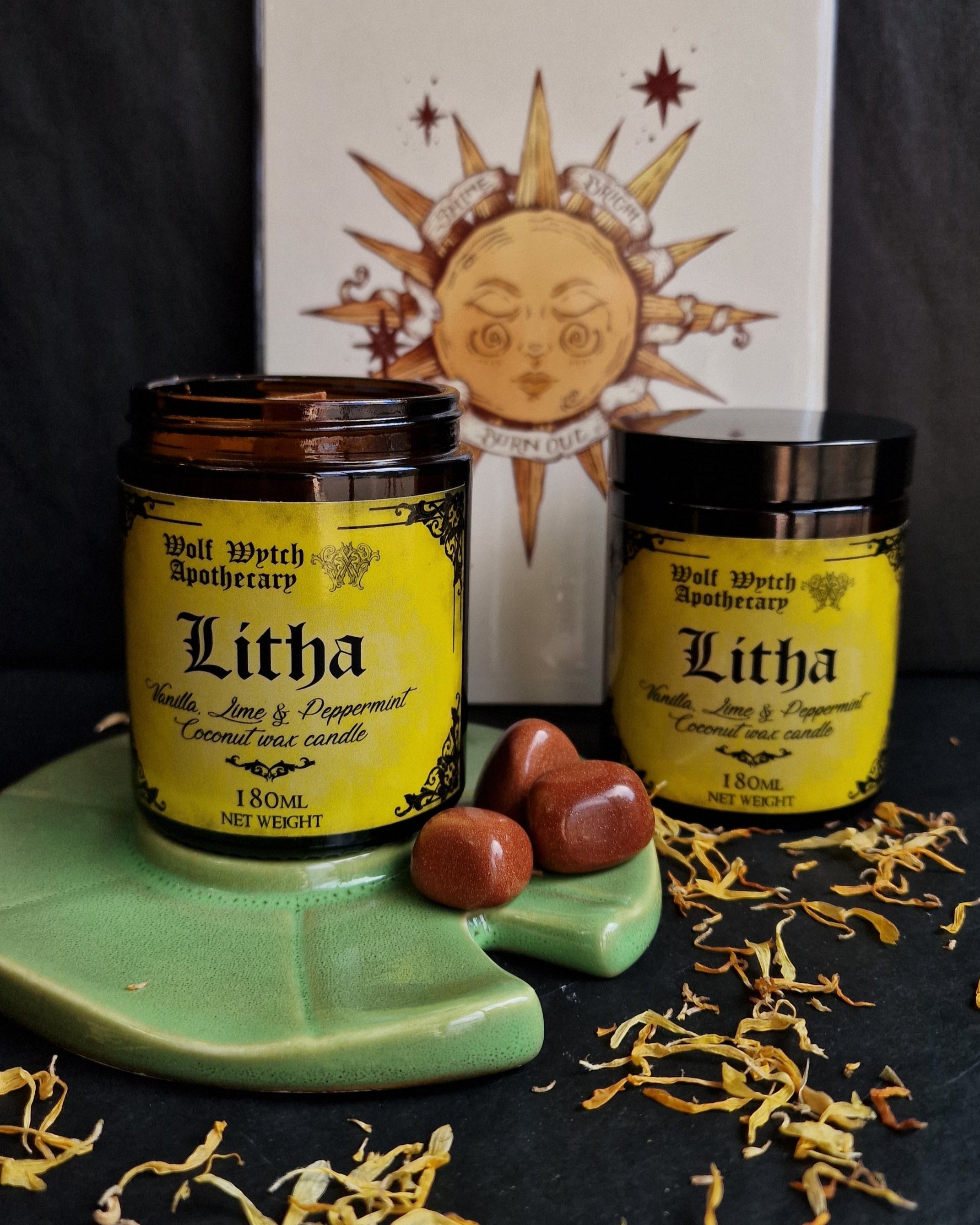 Litha Sabbat Botanical Candle | Vanilla, Lime, Peppermint