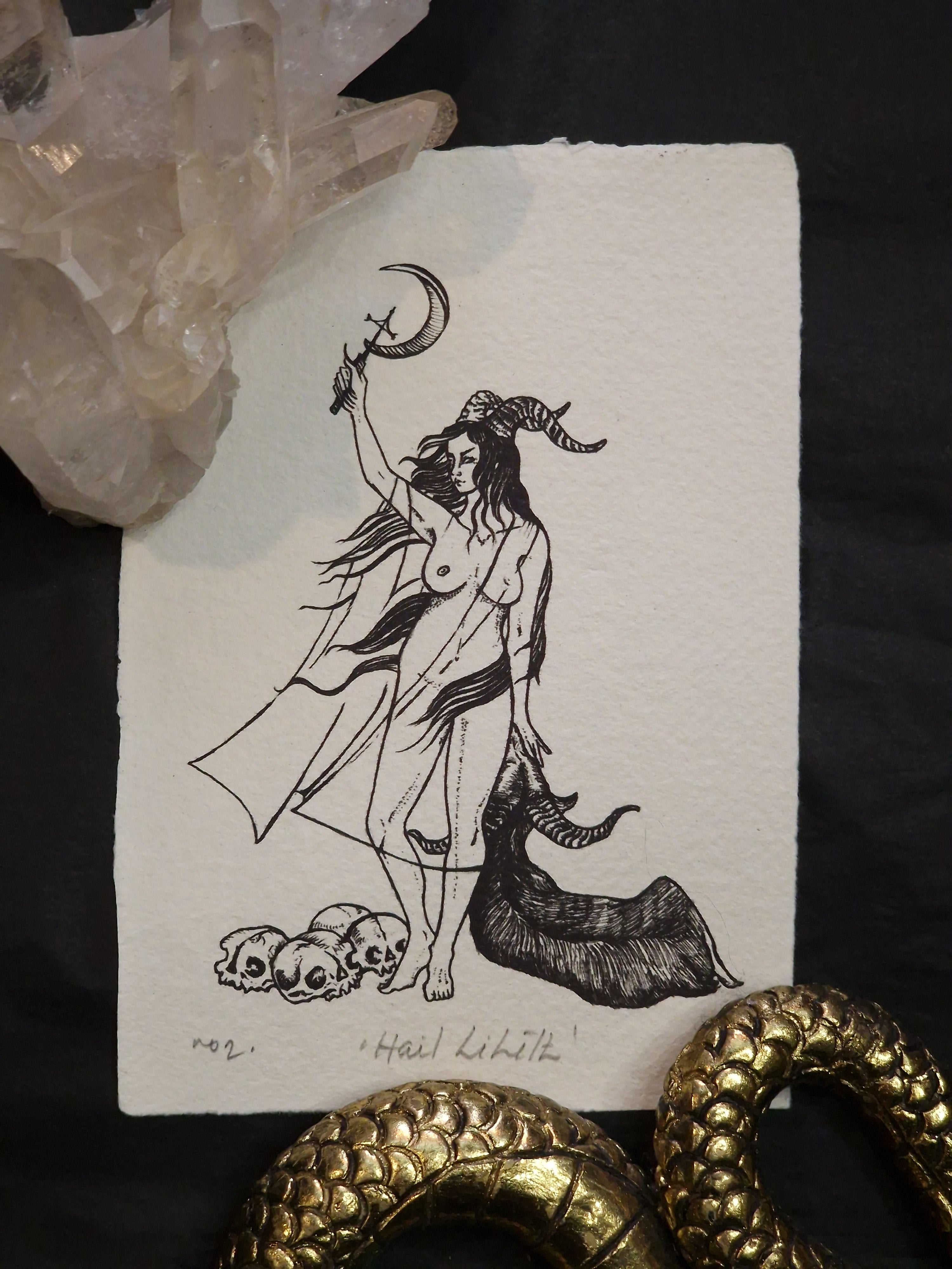 Lilith Art Print - Black & Bone