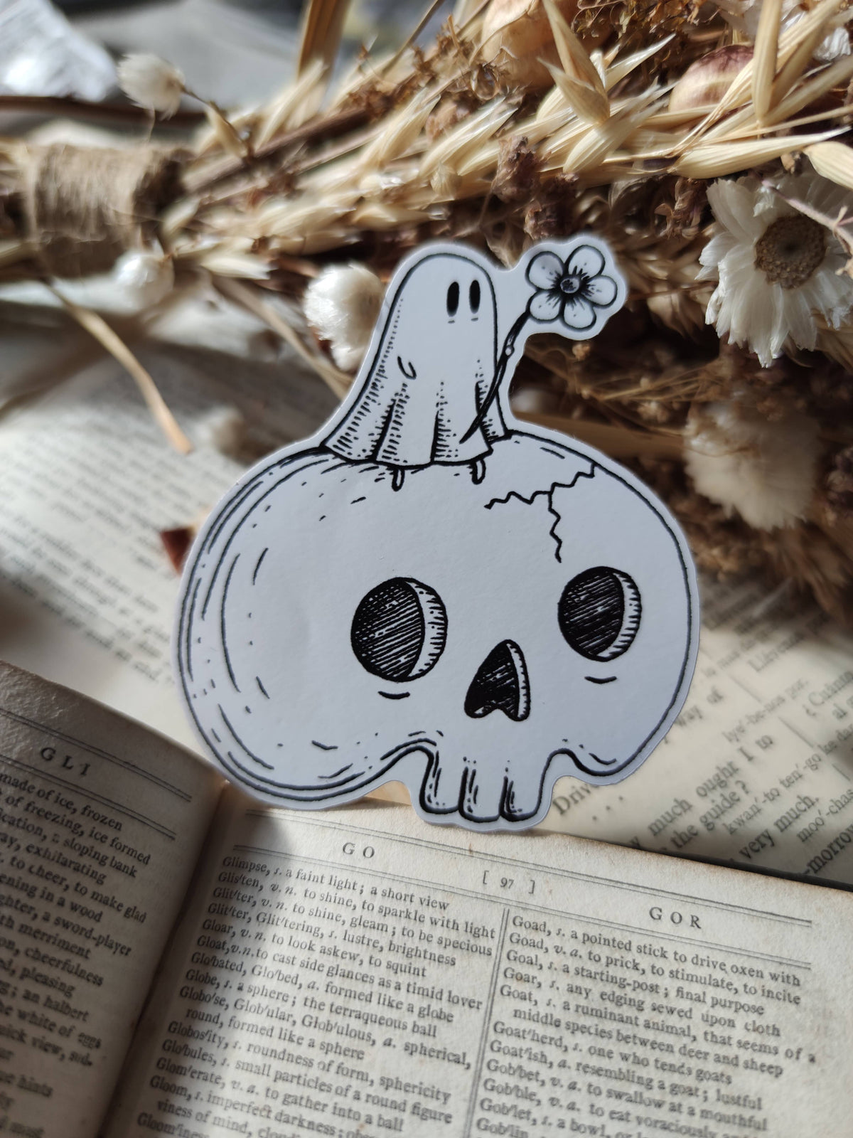 Skull Ghost Vinyl Sticker