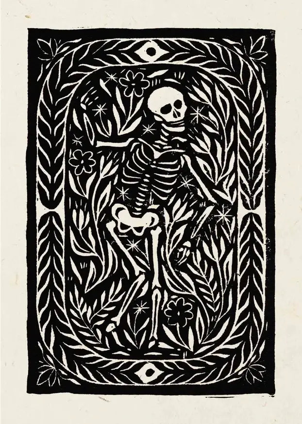'Danse Macabre' Skeleton Greeting Card