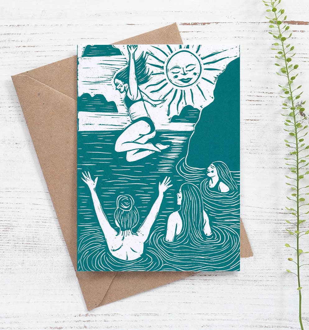 Jump In, Wild Swimming Greeting Card