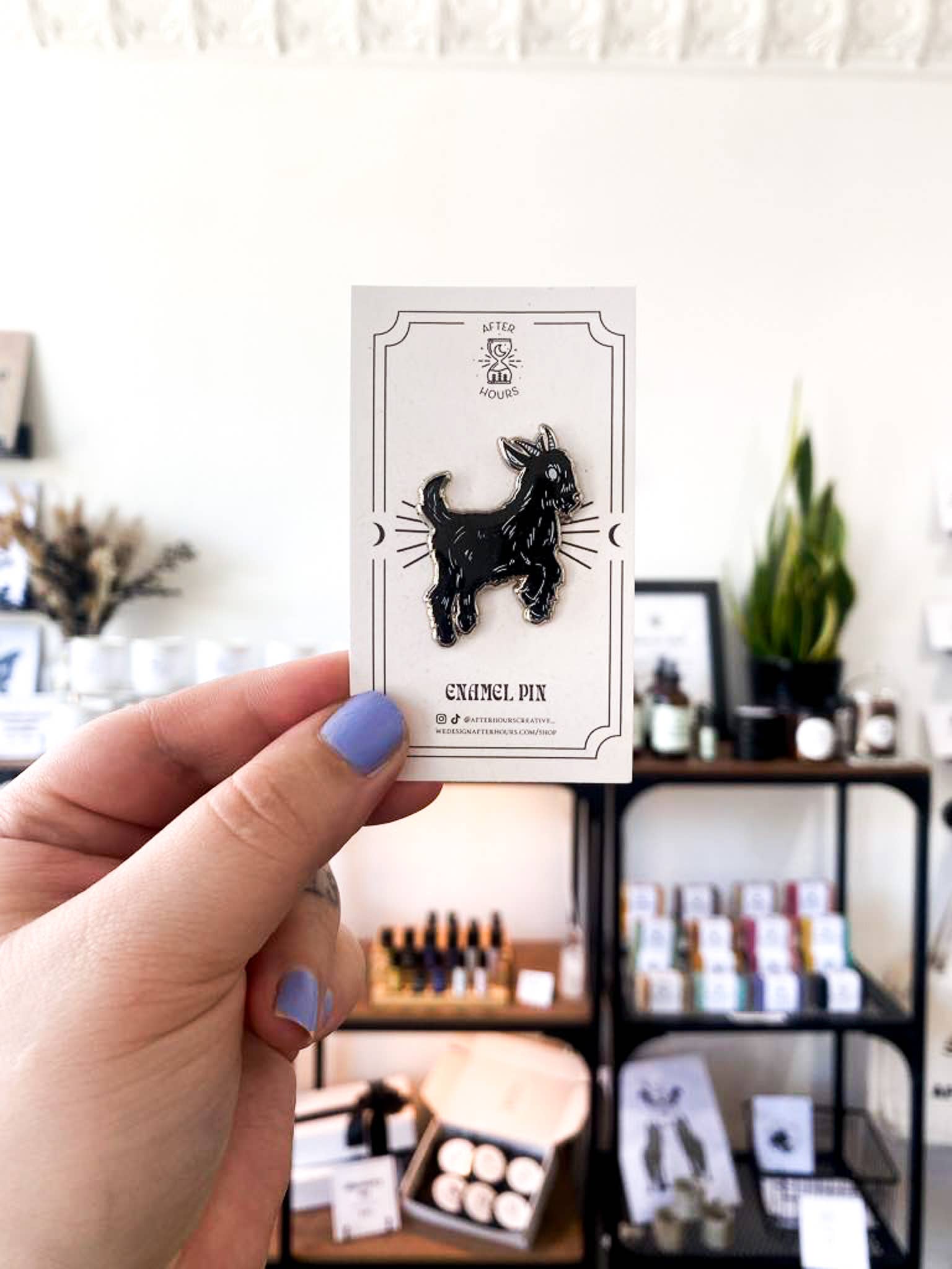 Goat Enamel Pin