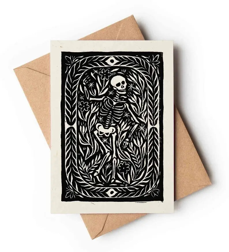 'Danse Macabre' Skeleton Greeting Card