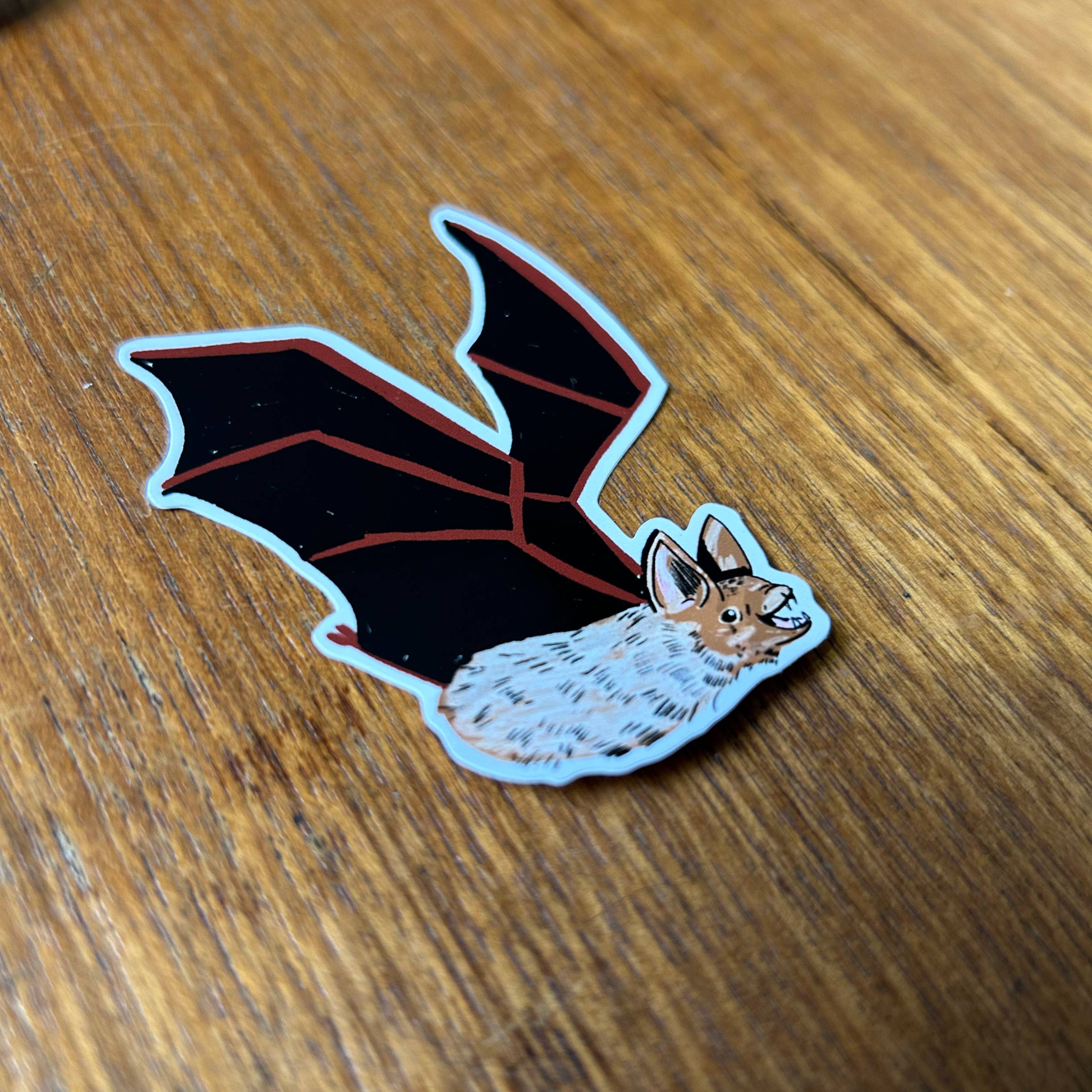 Flying Bat Vinyl Sticker 