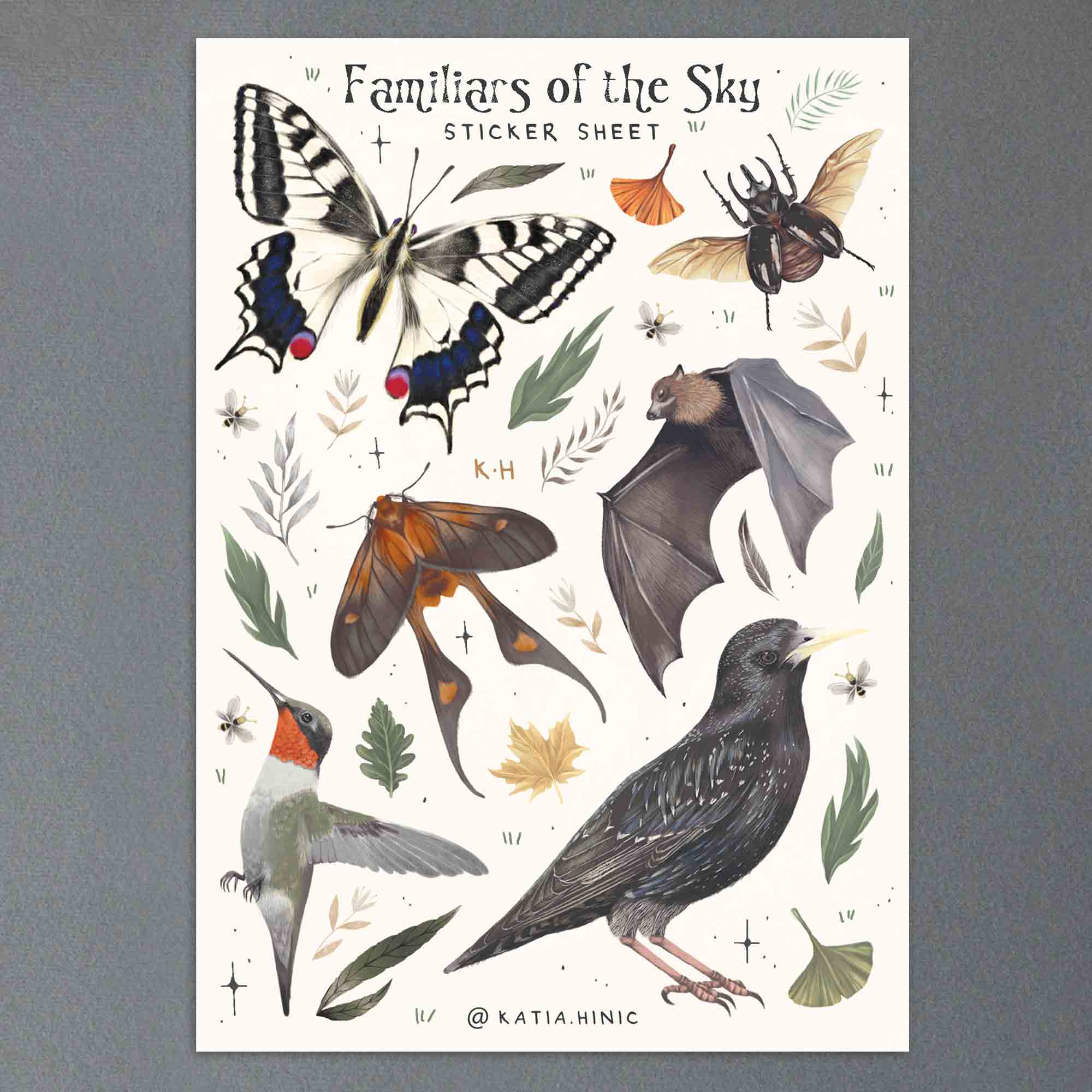 ''Familiars of the Sky' sticker sheet