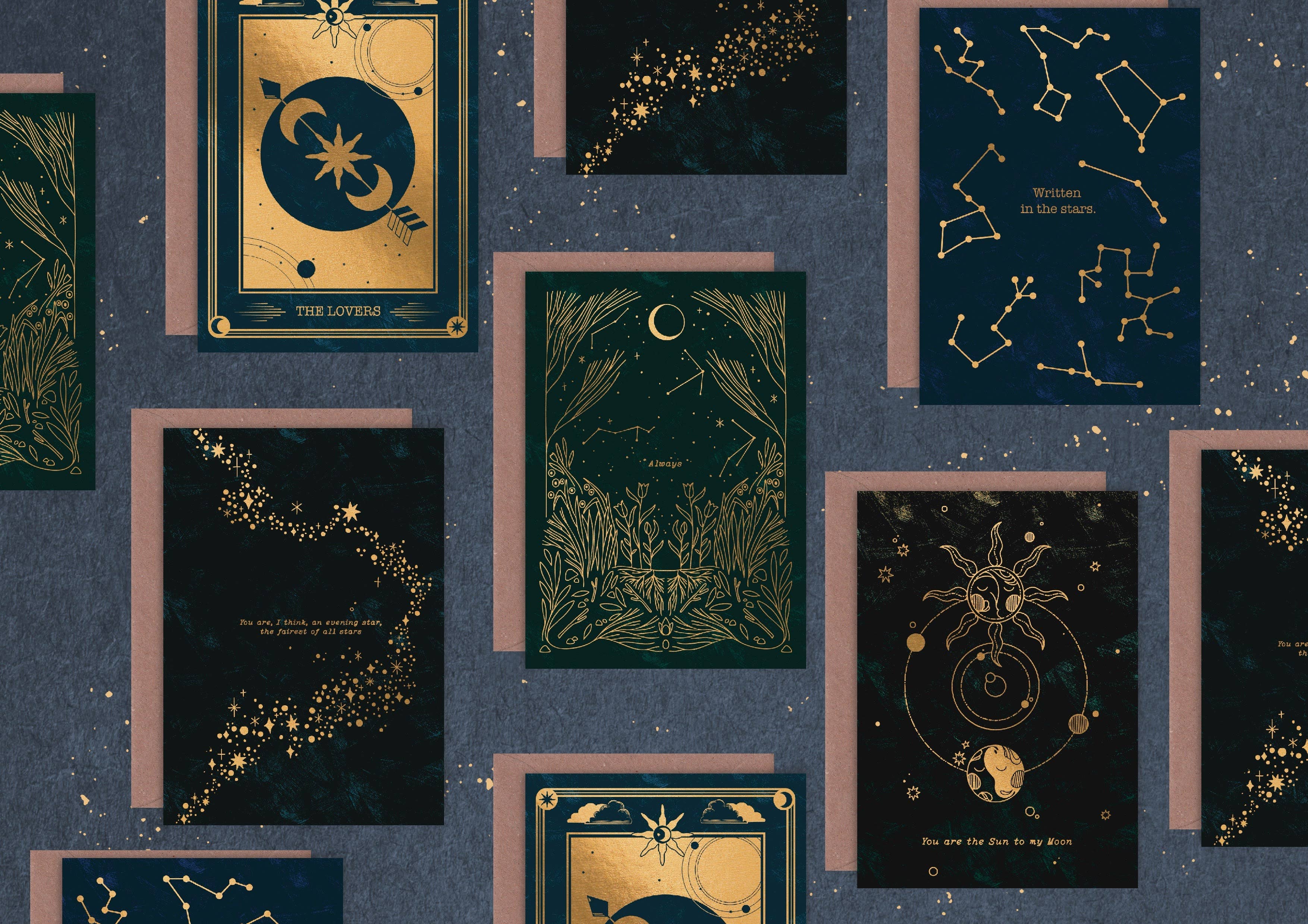 Sun to my Moon Gold Foiled A6 Greeting Card
