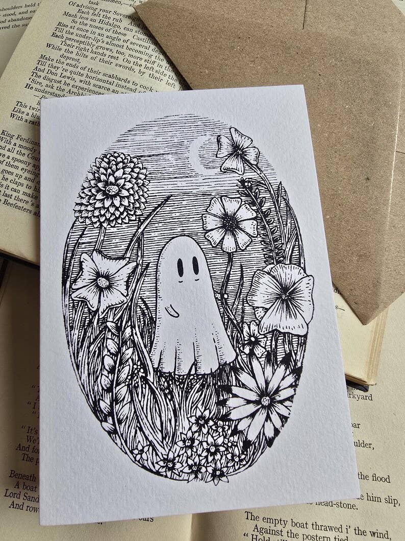 Meadow Ghost Greetings Card