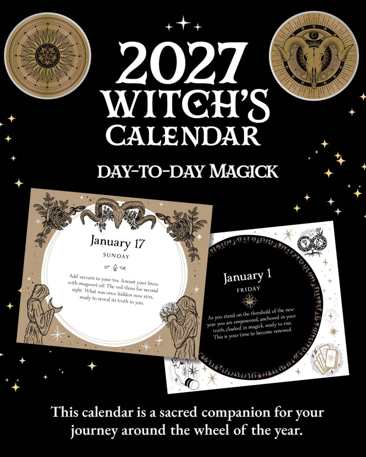2027 Witch's Day-to-Day Desk Calendar