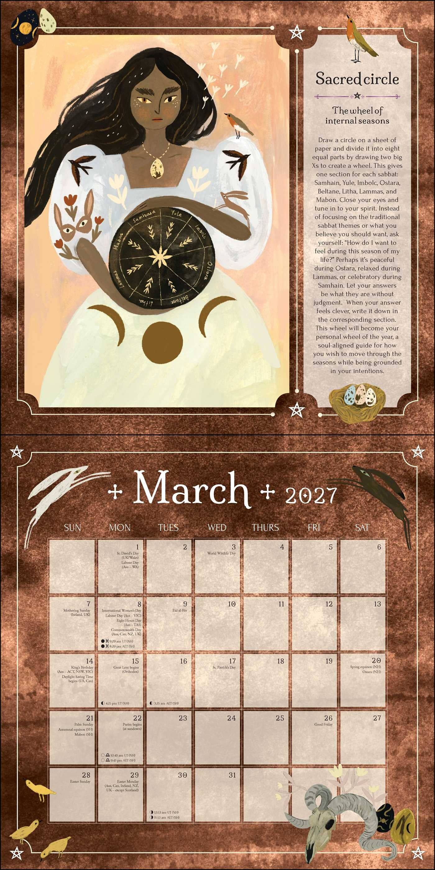 2027 Seasons of the Witch Wall Calendar