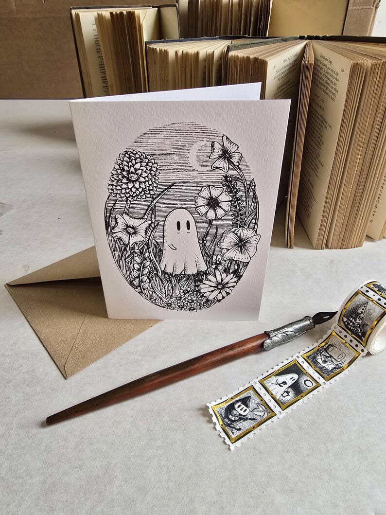 Meadow Ghost Greetings Card