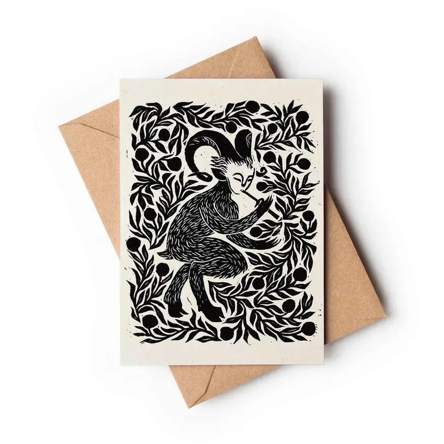 'Faun' Greeting Card