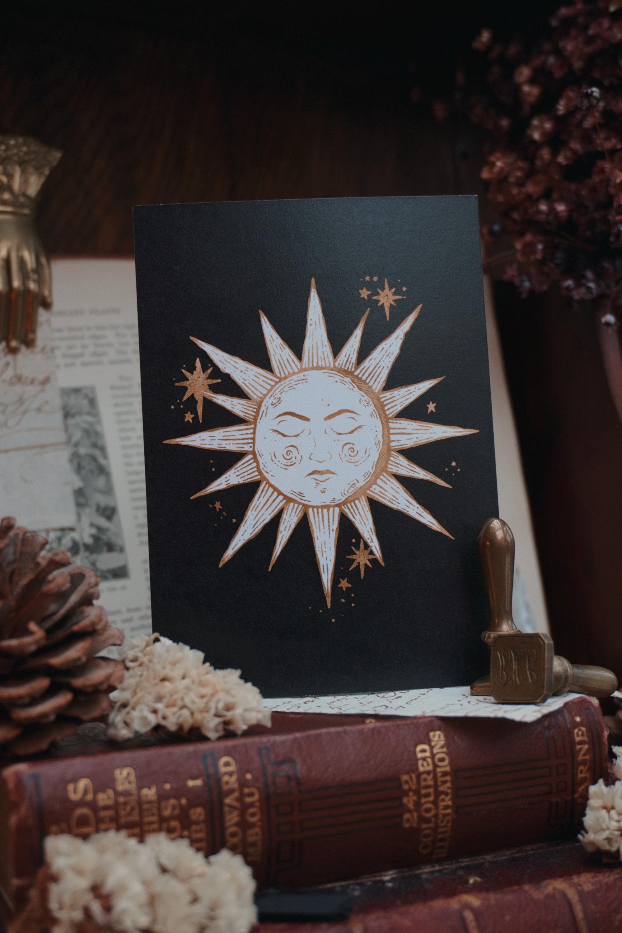 Celestial Sun Postcard print | A6