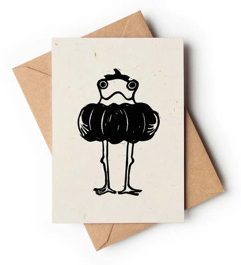'Pumpkin Frog' Greeting Card