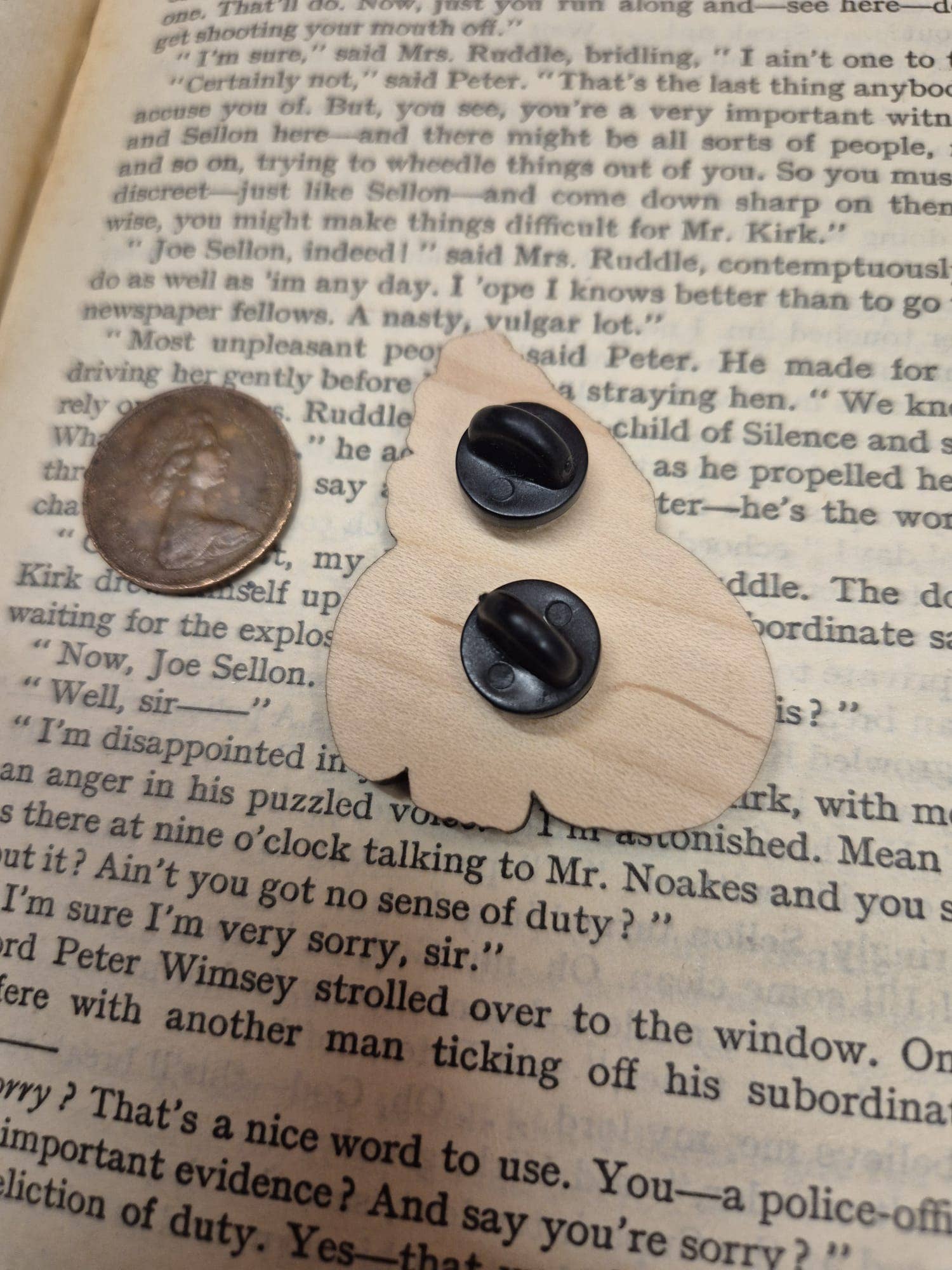 Studious Marshtoad Wooden Pin Badge
