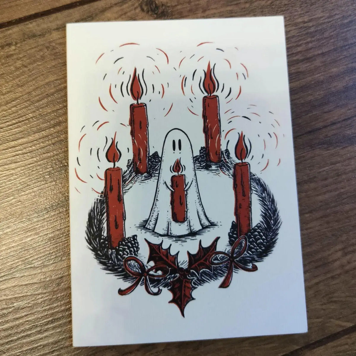 Candle Ghost Christmas Card