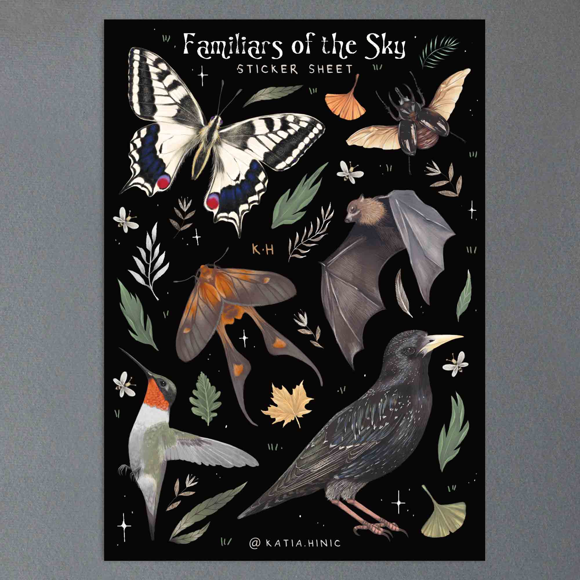 ''Familiars of the Sky' sticker sheet