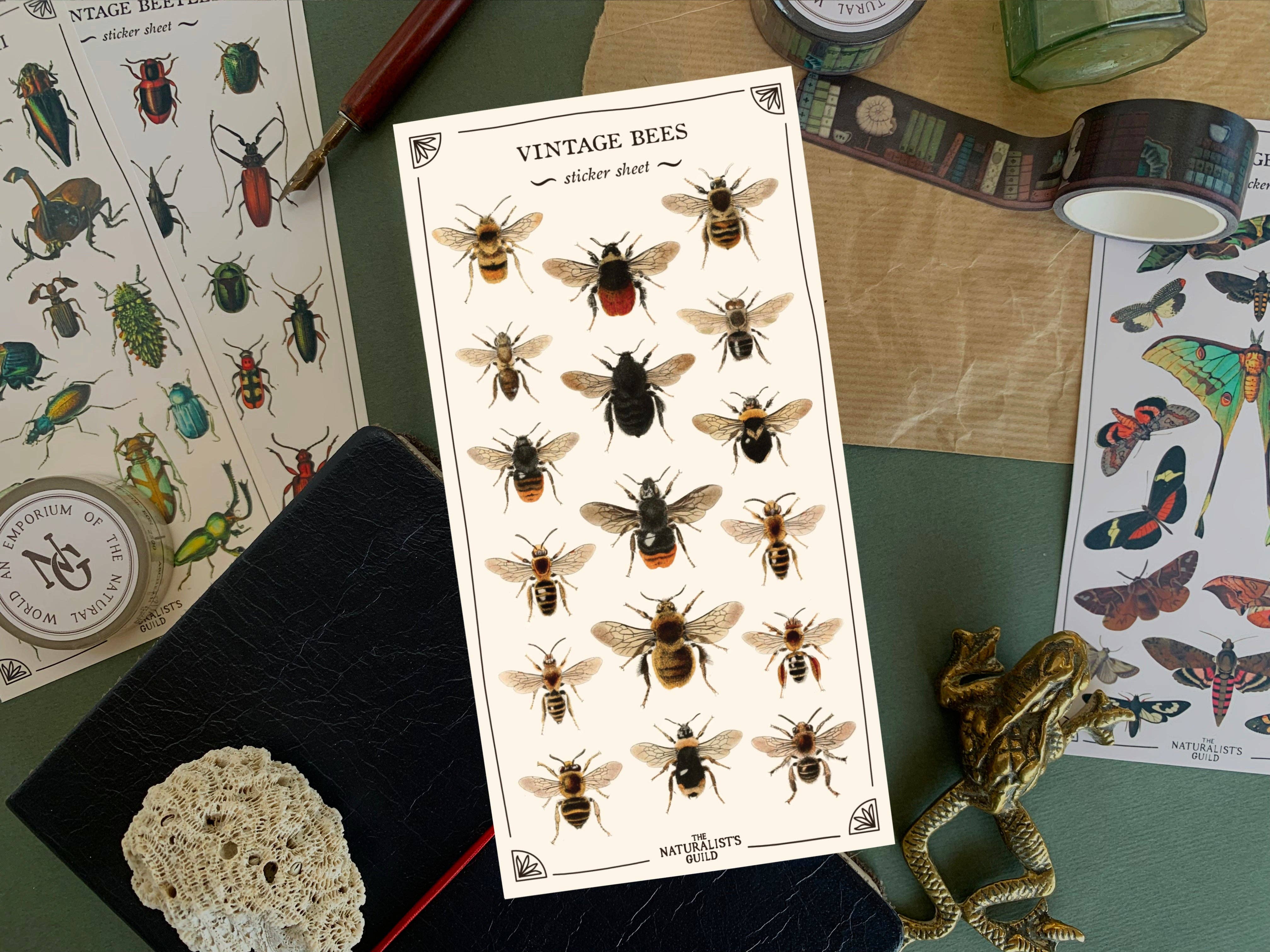 Vintage Bees Sticker Sheet