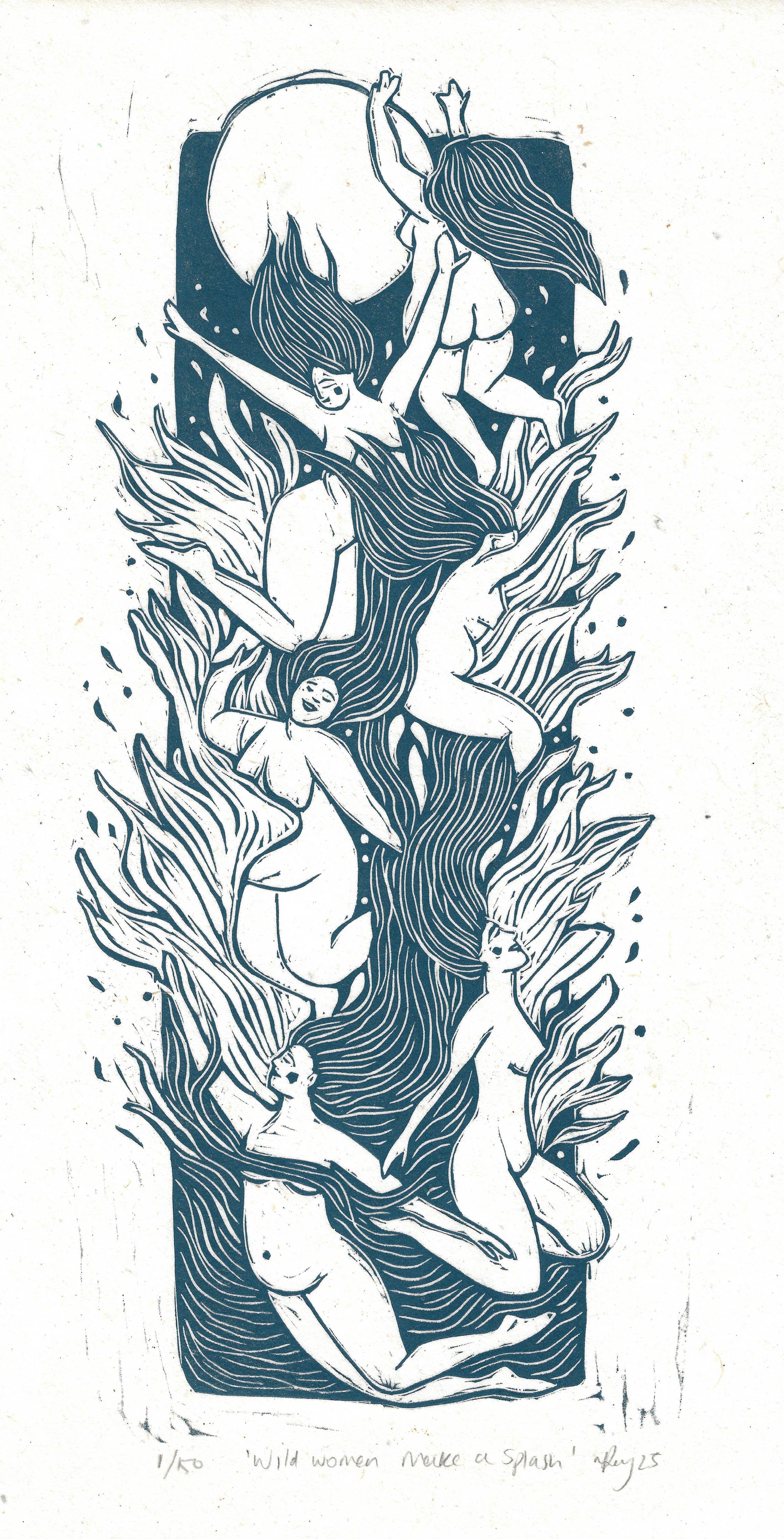 Wild Women Make a Splash Greetings Card