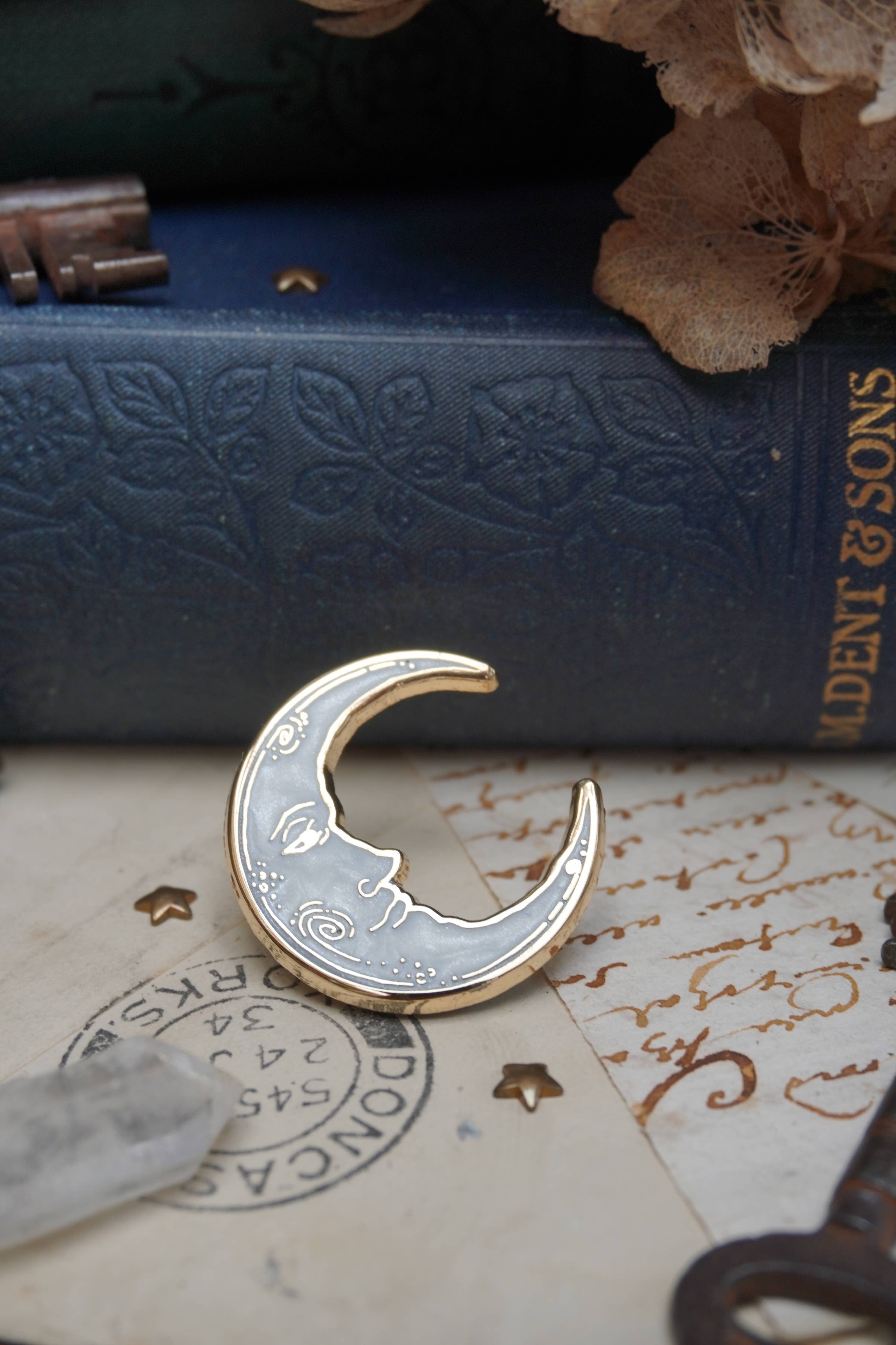 Man In The Moon Enamel Pin - Tooth & Toad