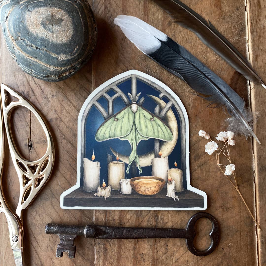 Luna Moth Sticker - Jessica Roux