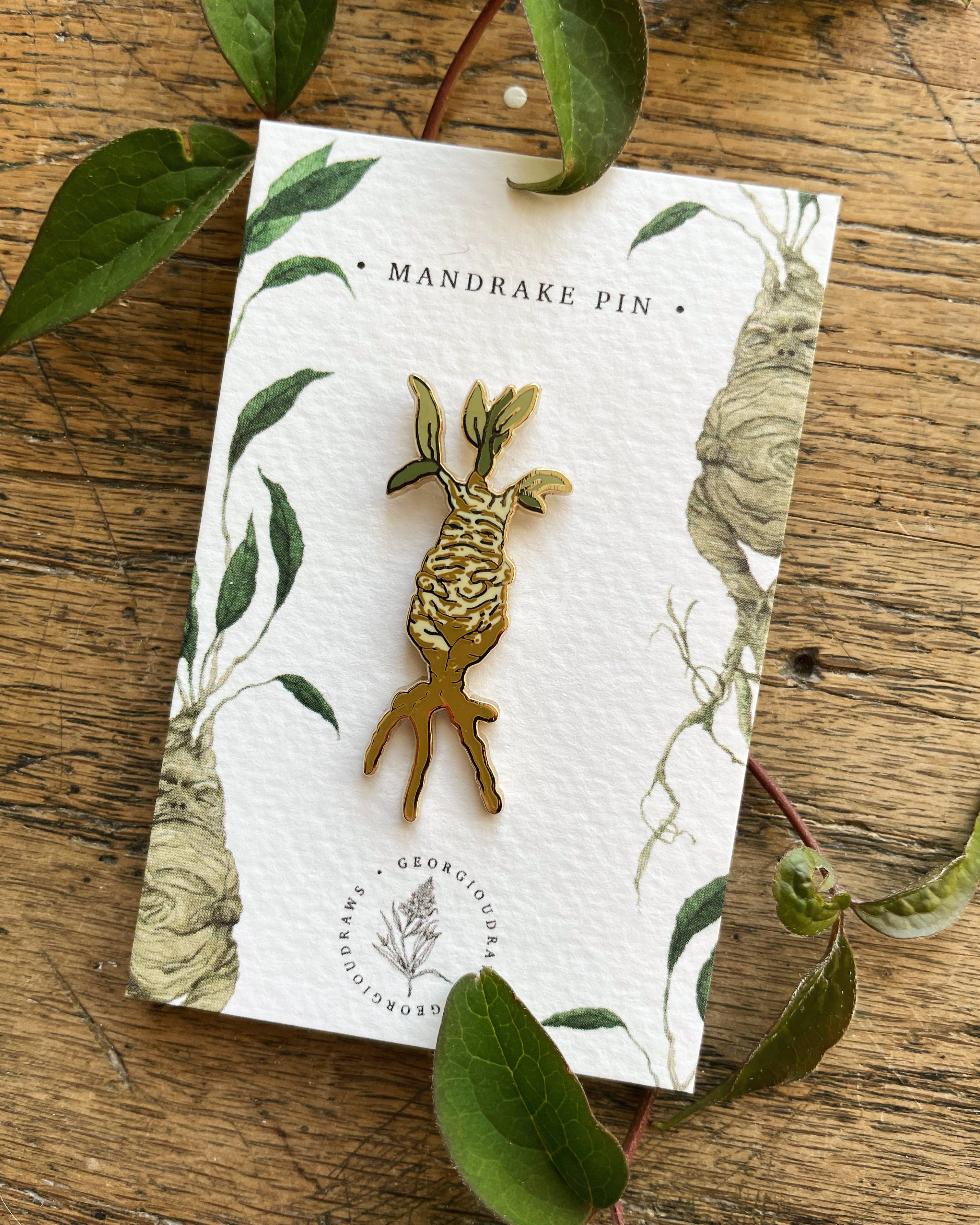 Mandrake Magical Herbology Enamel Pin Badge