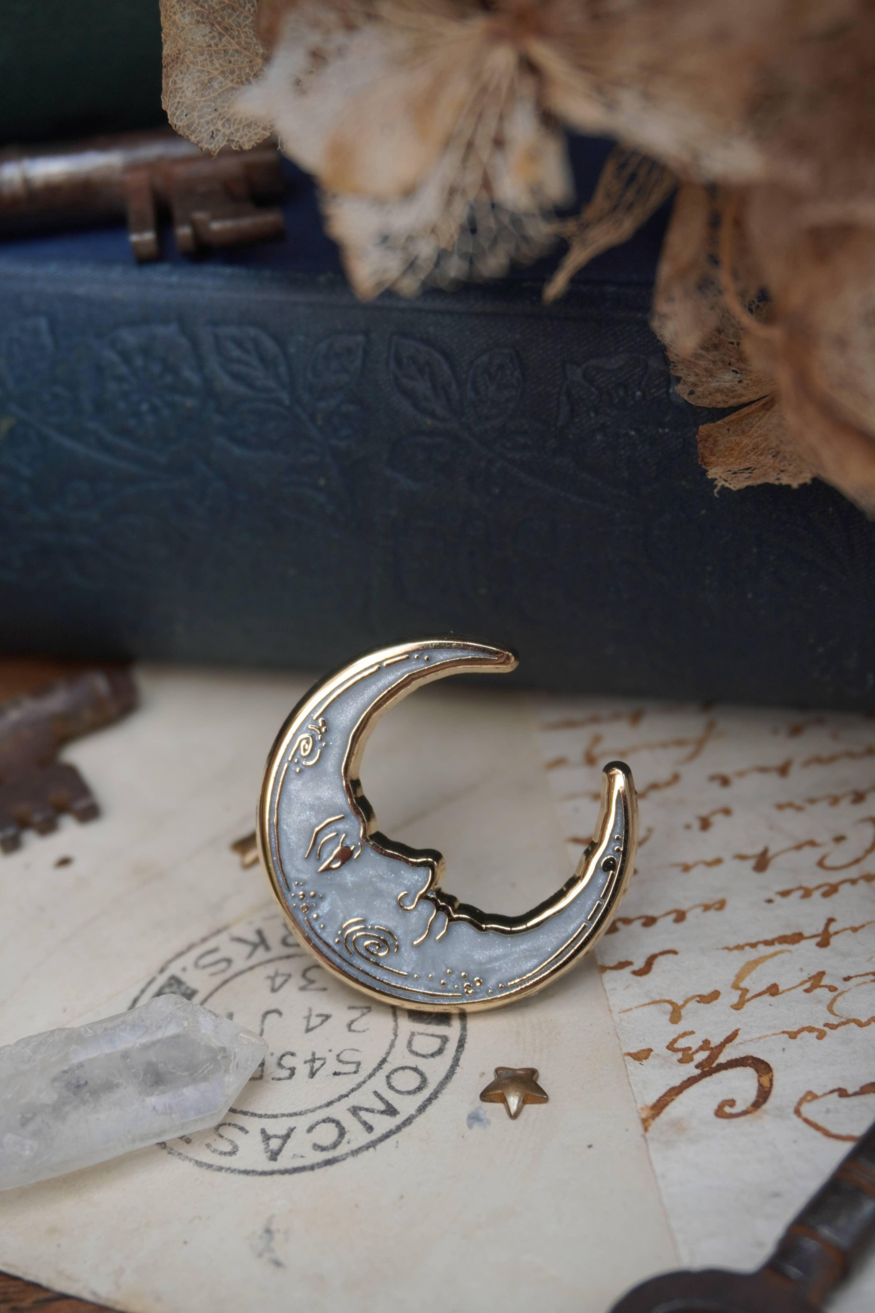 Man In The Moon Enamel Pin - Tooth & Toad