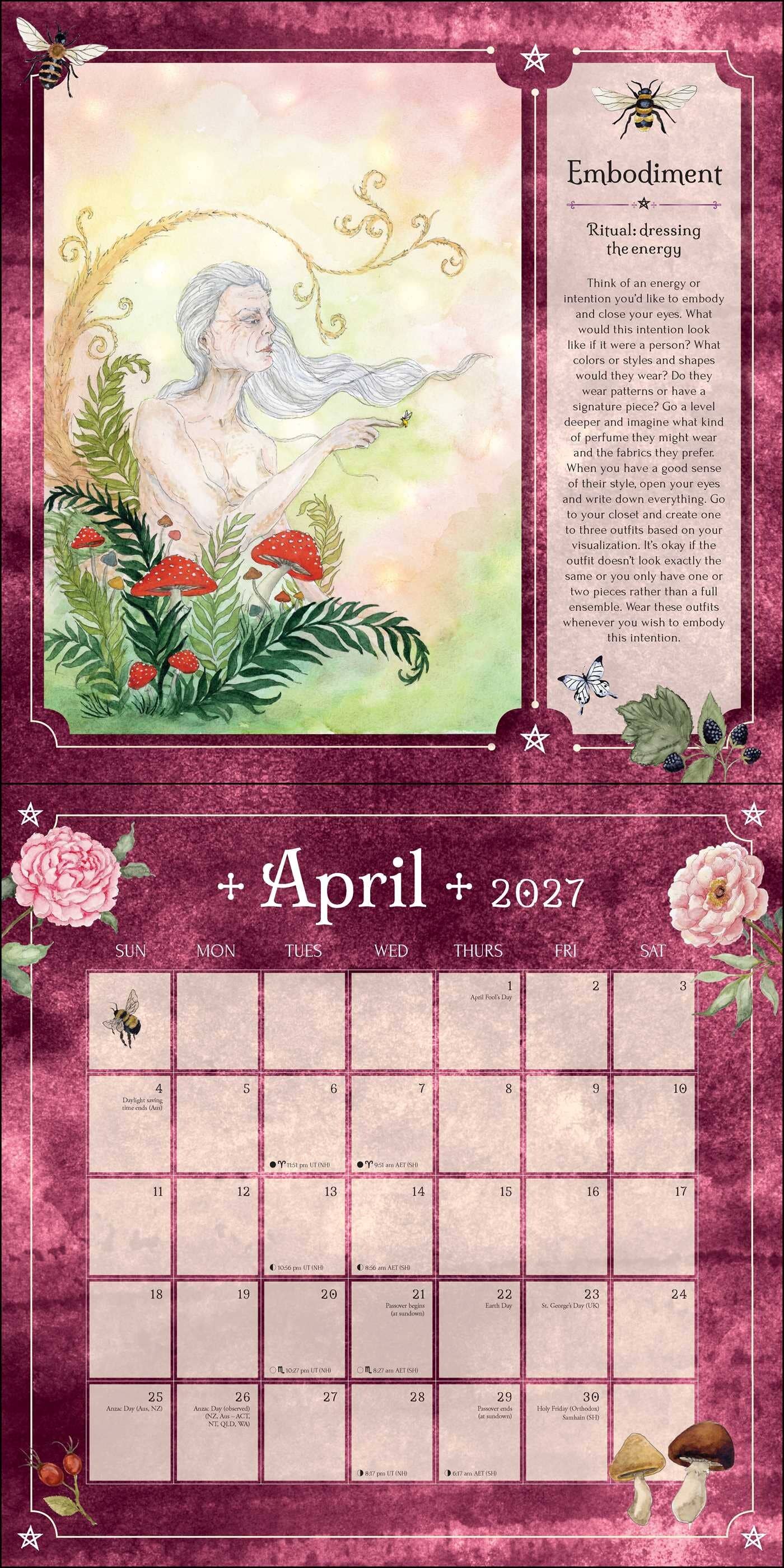 2027 Seasons of the Witch Wall Calendar