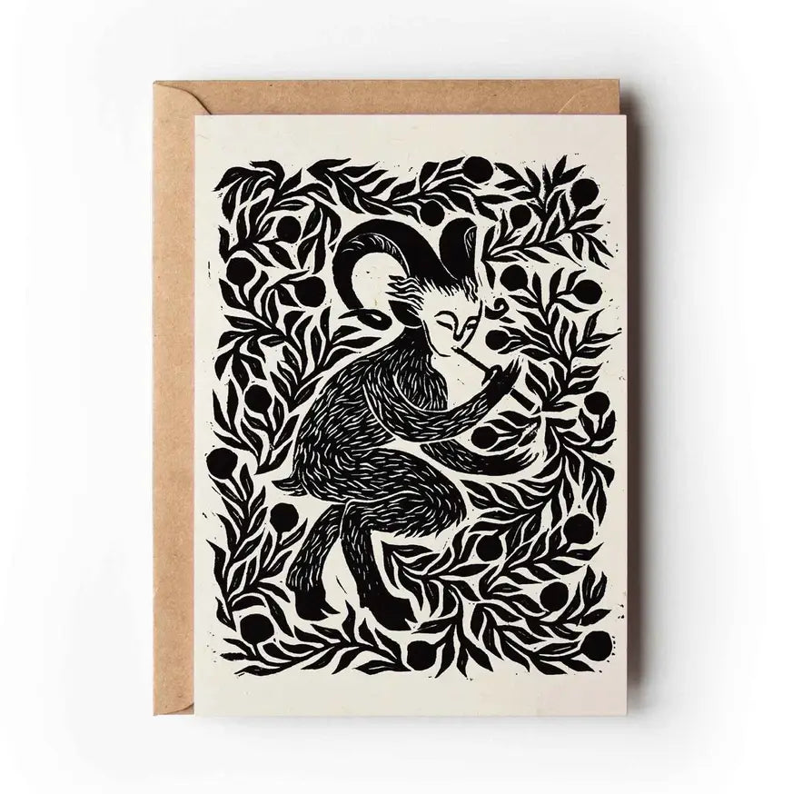 'Faun' Greeting Card
