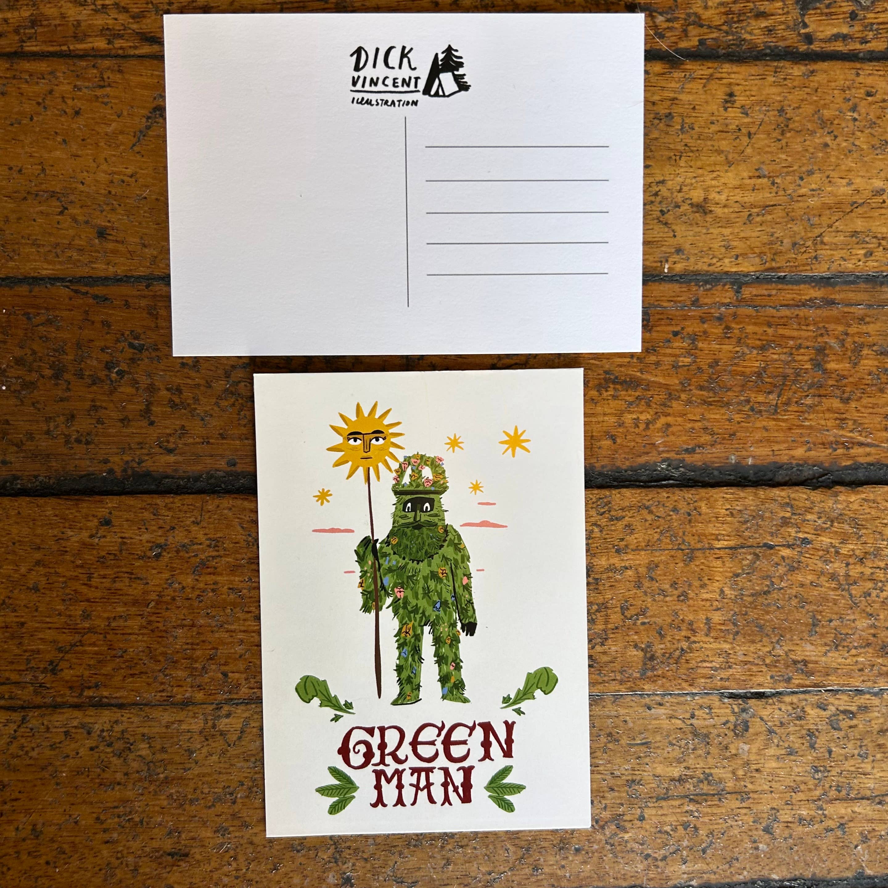 Green Man Postcard 