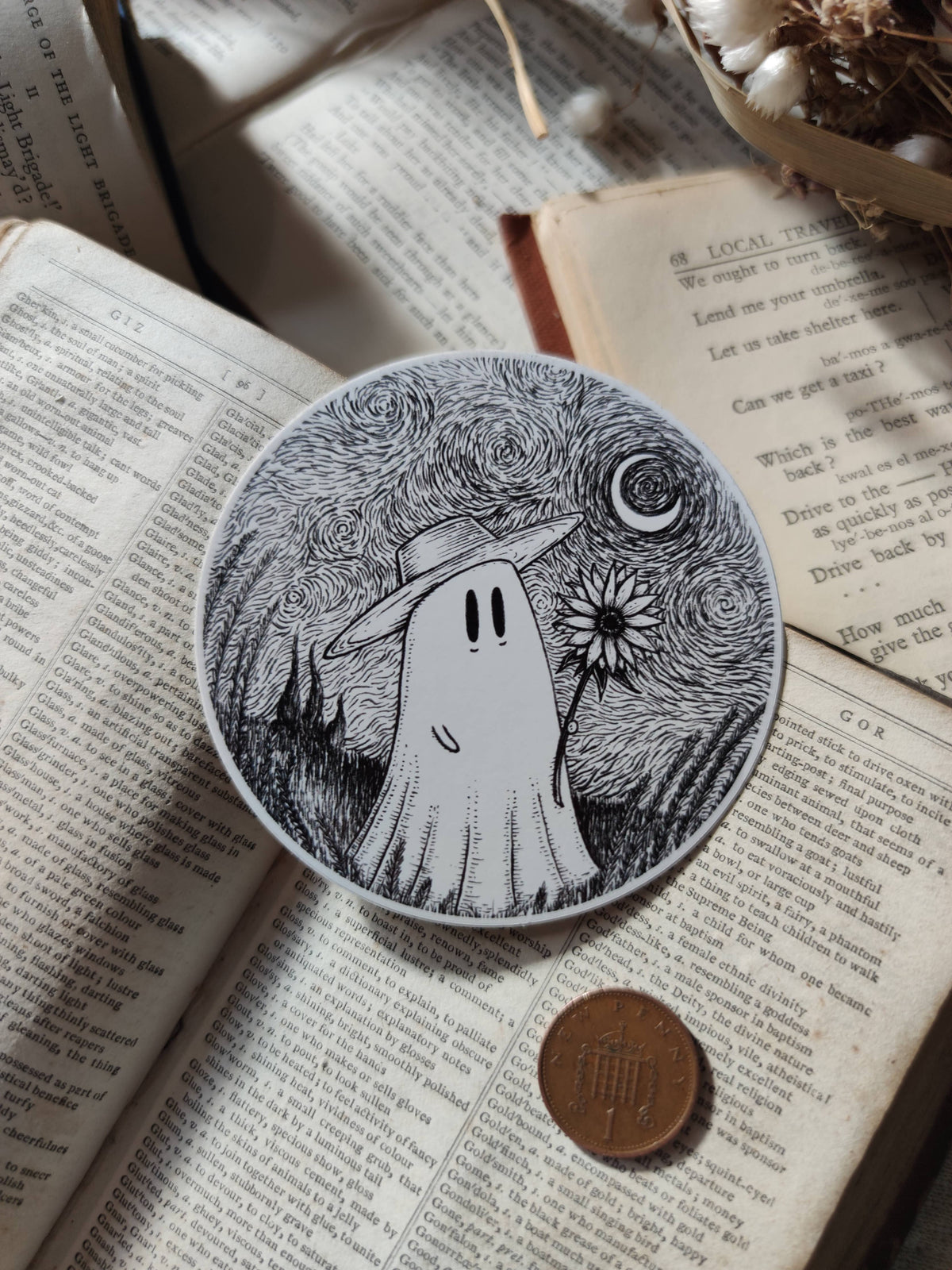 Van Gogh Ghost Vinyl Sticker