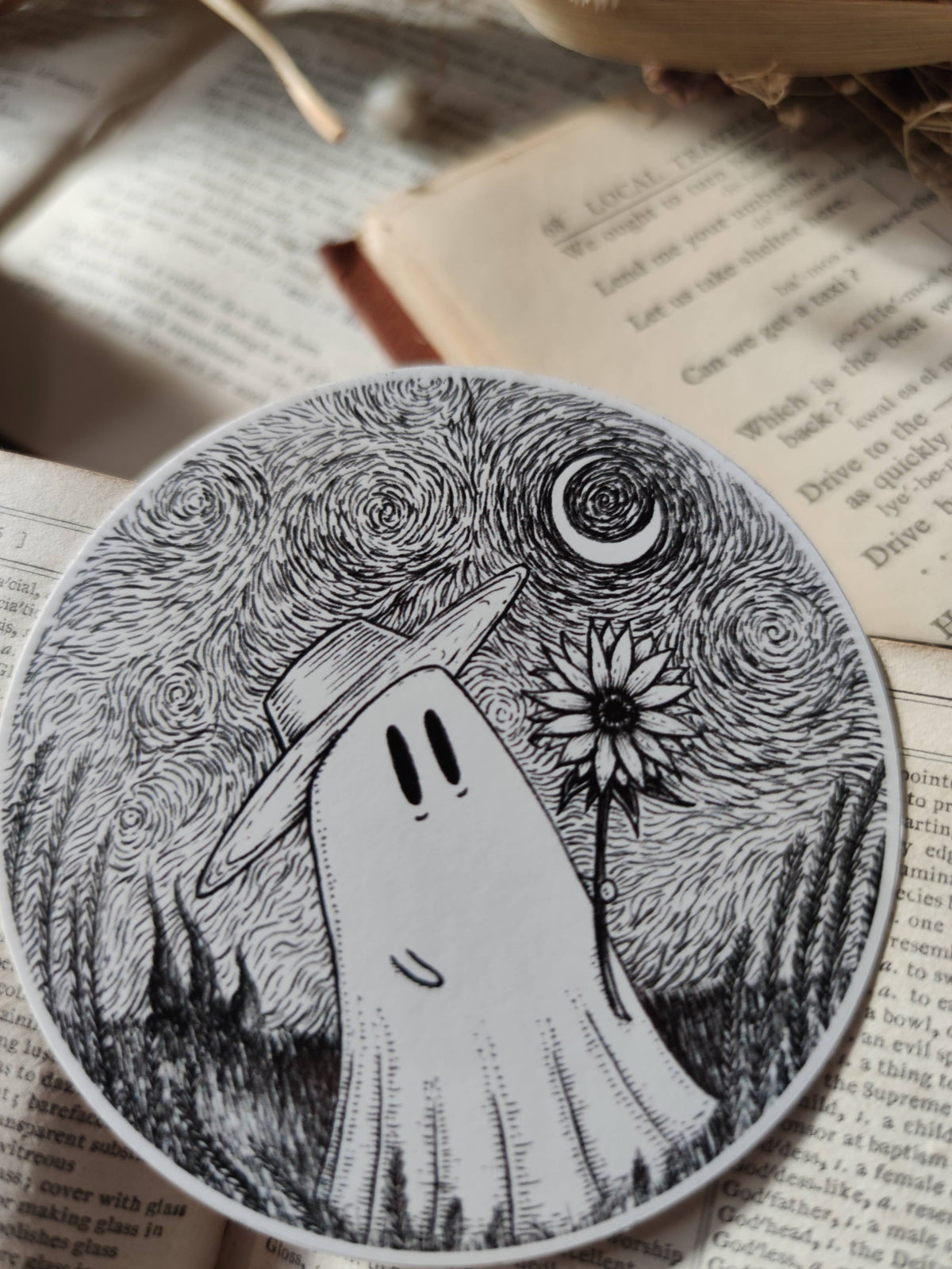Van Gogh Ghost Vinyl Sticker