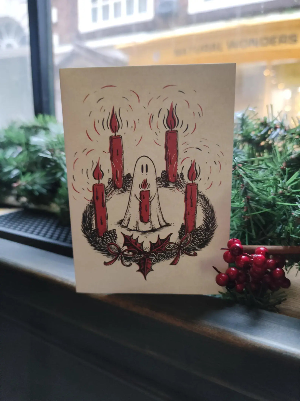 Candle Ghost Christmas Card