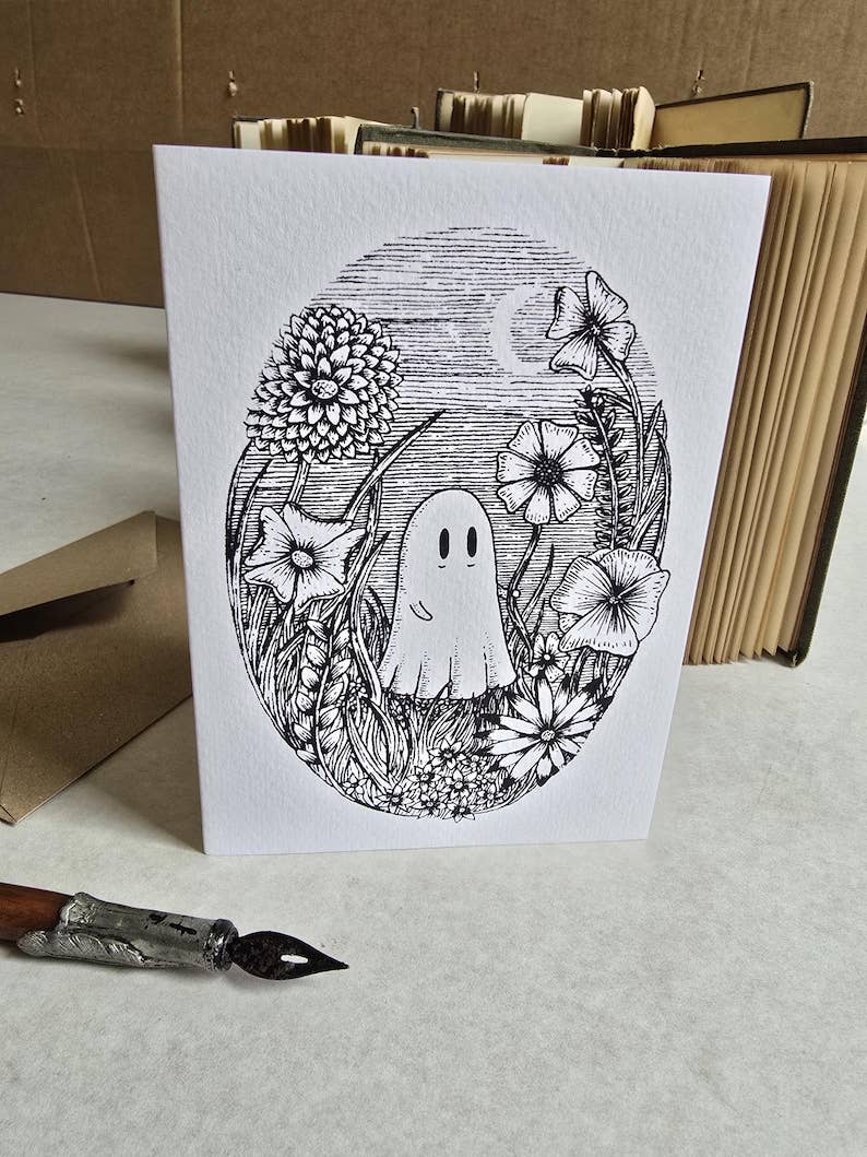 Meadow Ghost Greetings Card