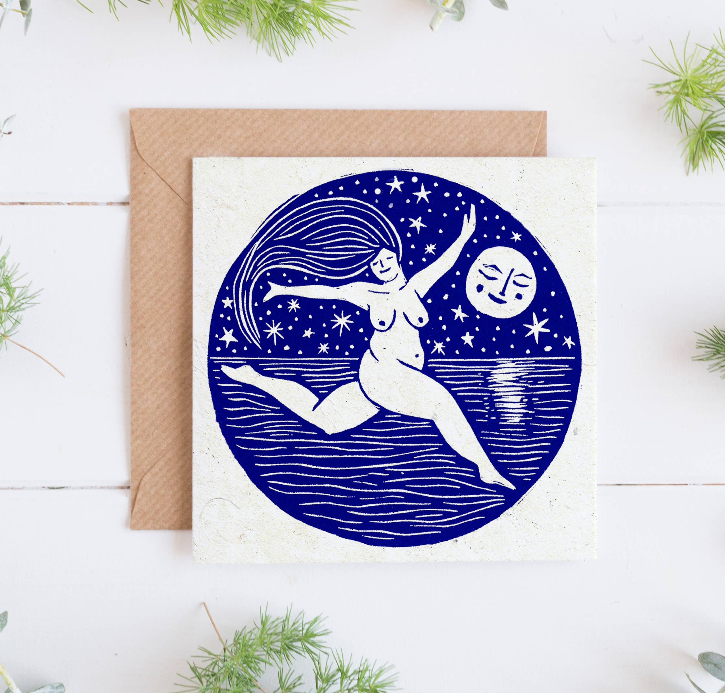 Moon Leap Greeting Card