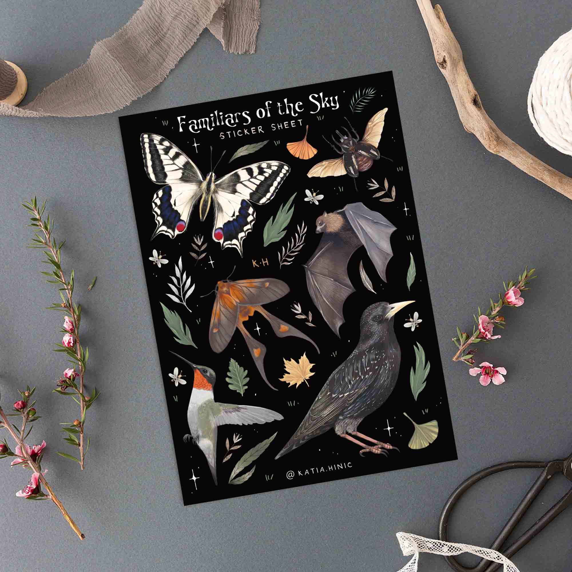 ''Familiars of the Sky' sticker sheet