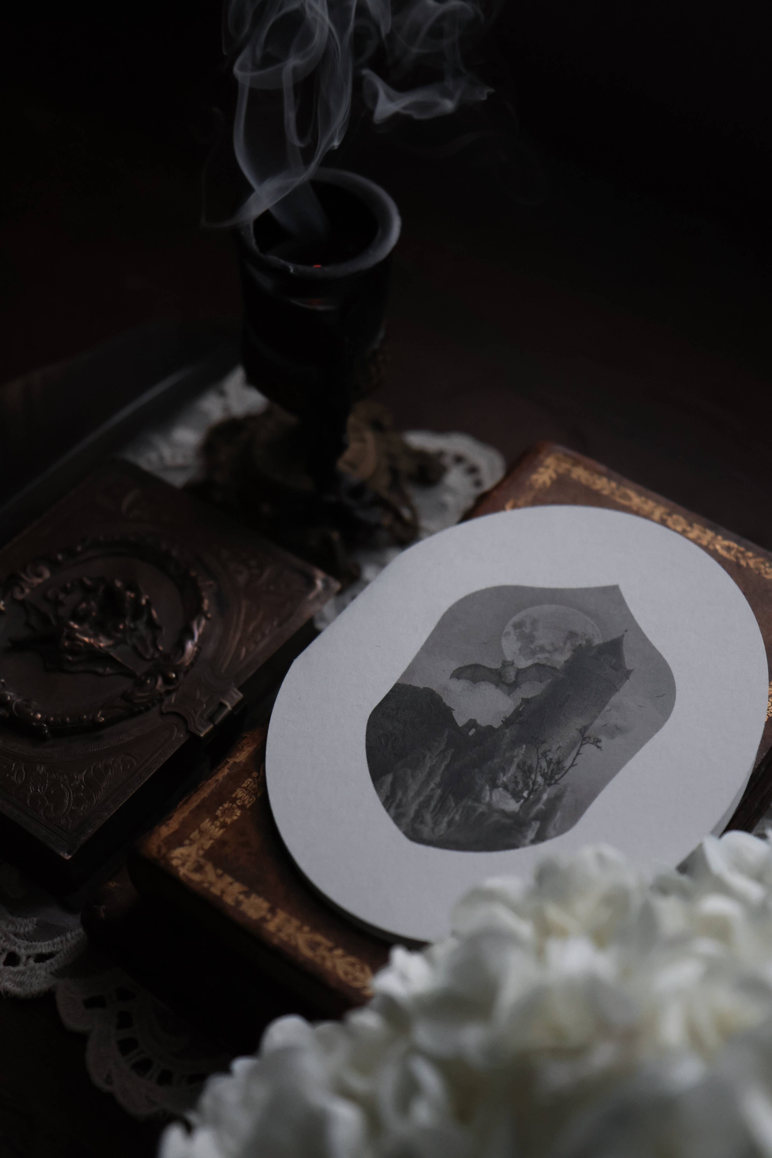 Dark Kingdom Vampire Bat Greeting Card - Open Sea