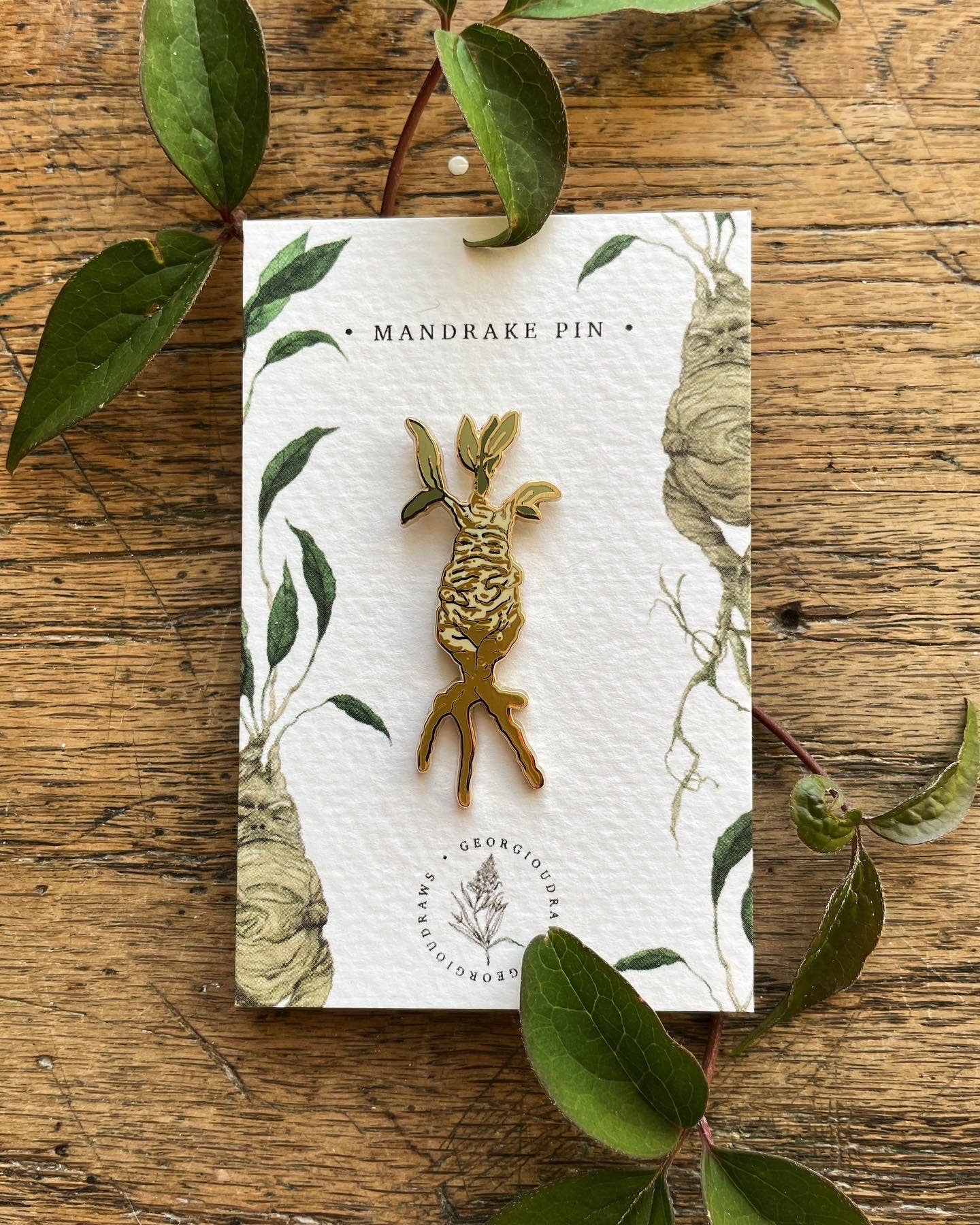 Mandrake Magical Herbology Enamel Pin Badge