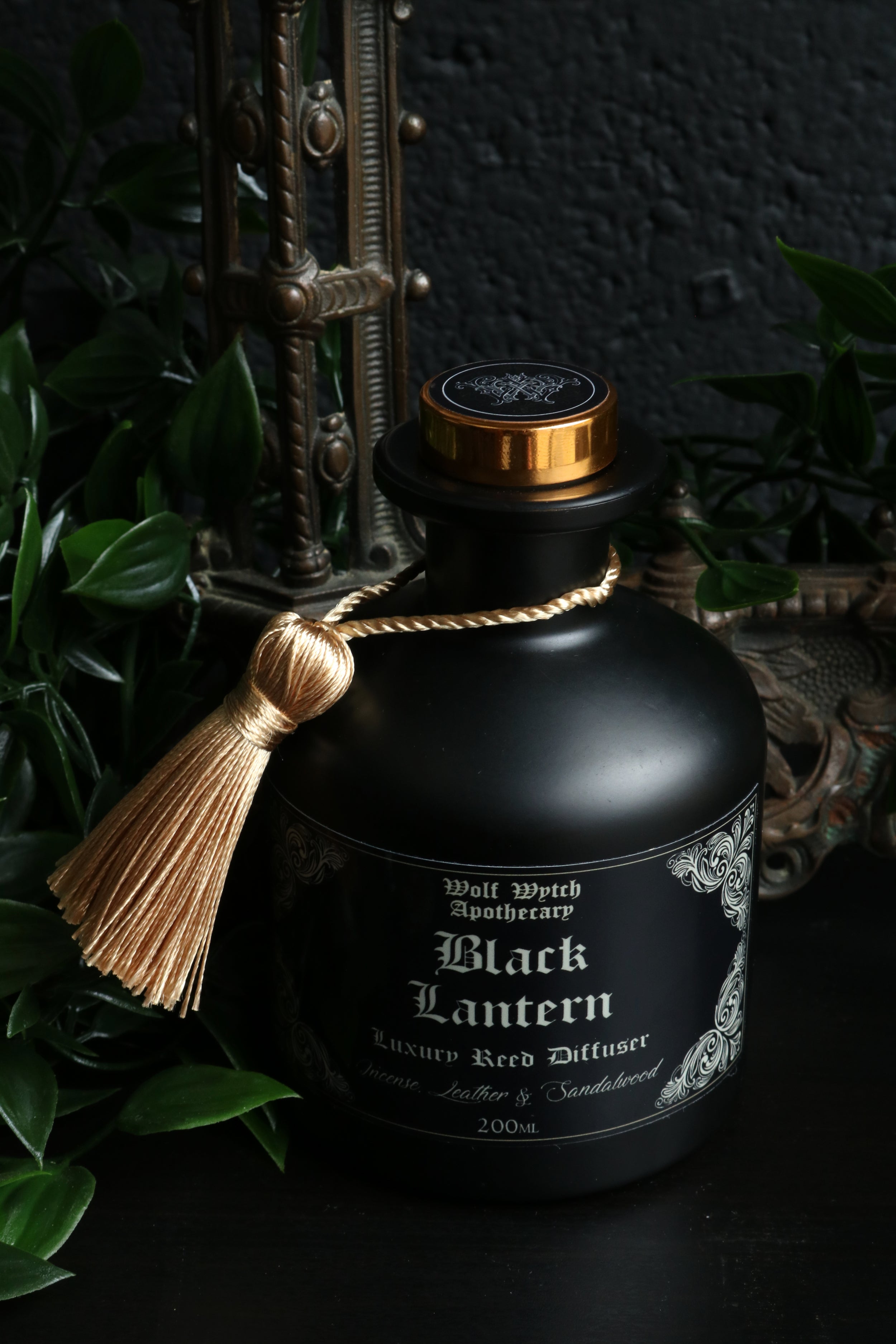 Black Lantern Apothecary Bottle Reed Diffuser