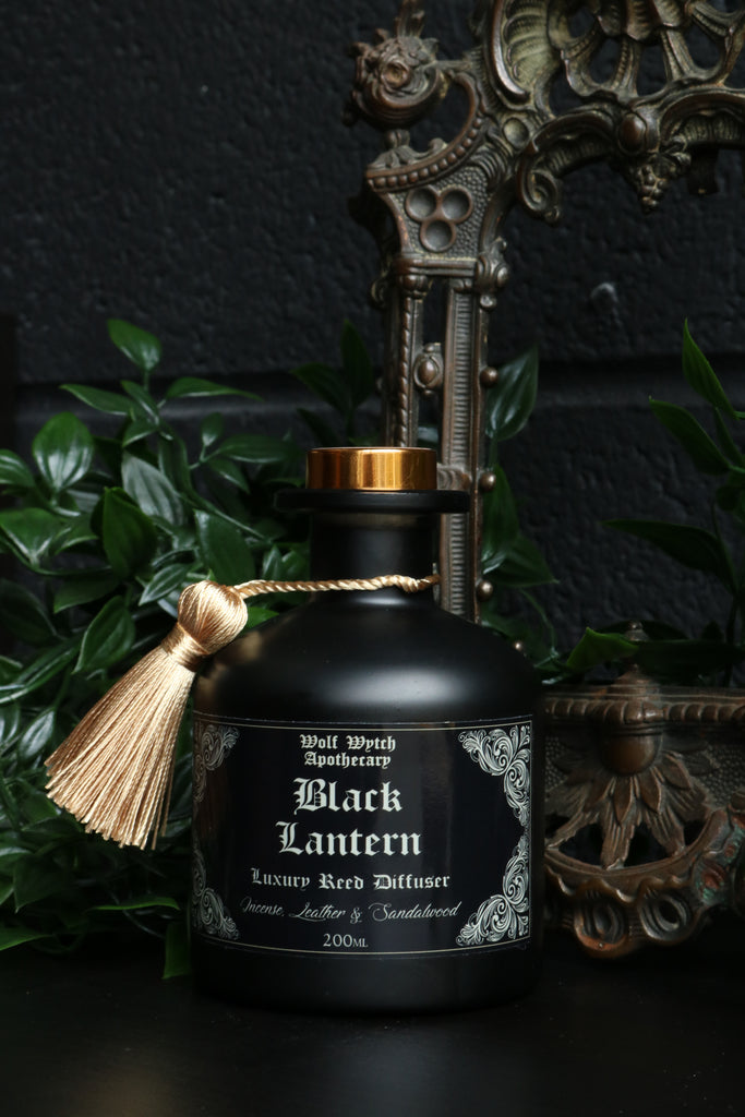 Black Lantern Apothecary Bottle Reed Diffuser
