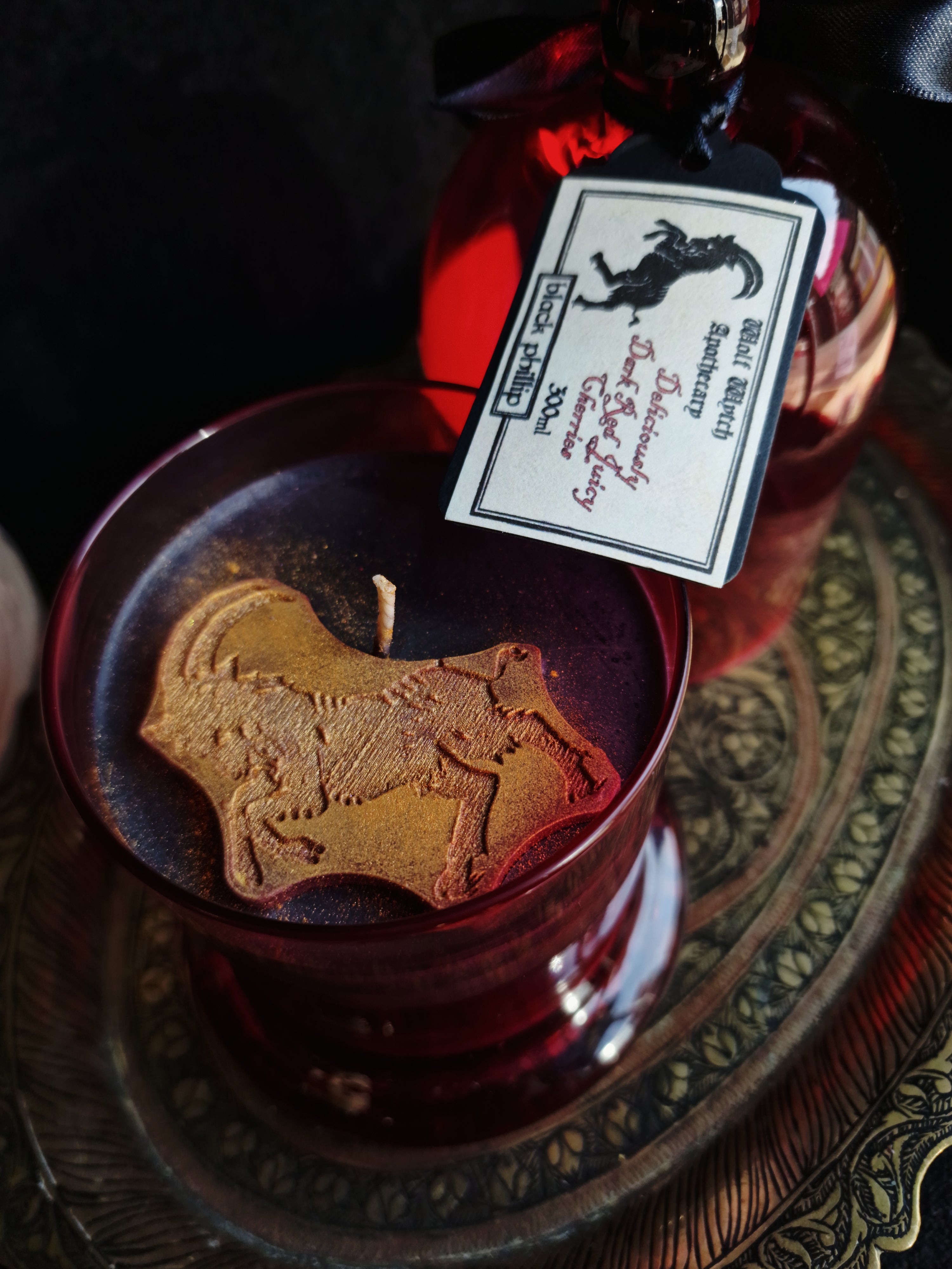 Black Phillip Cloche Candle - Dark Juicy Cherries