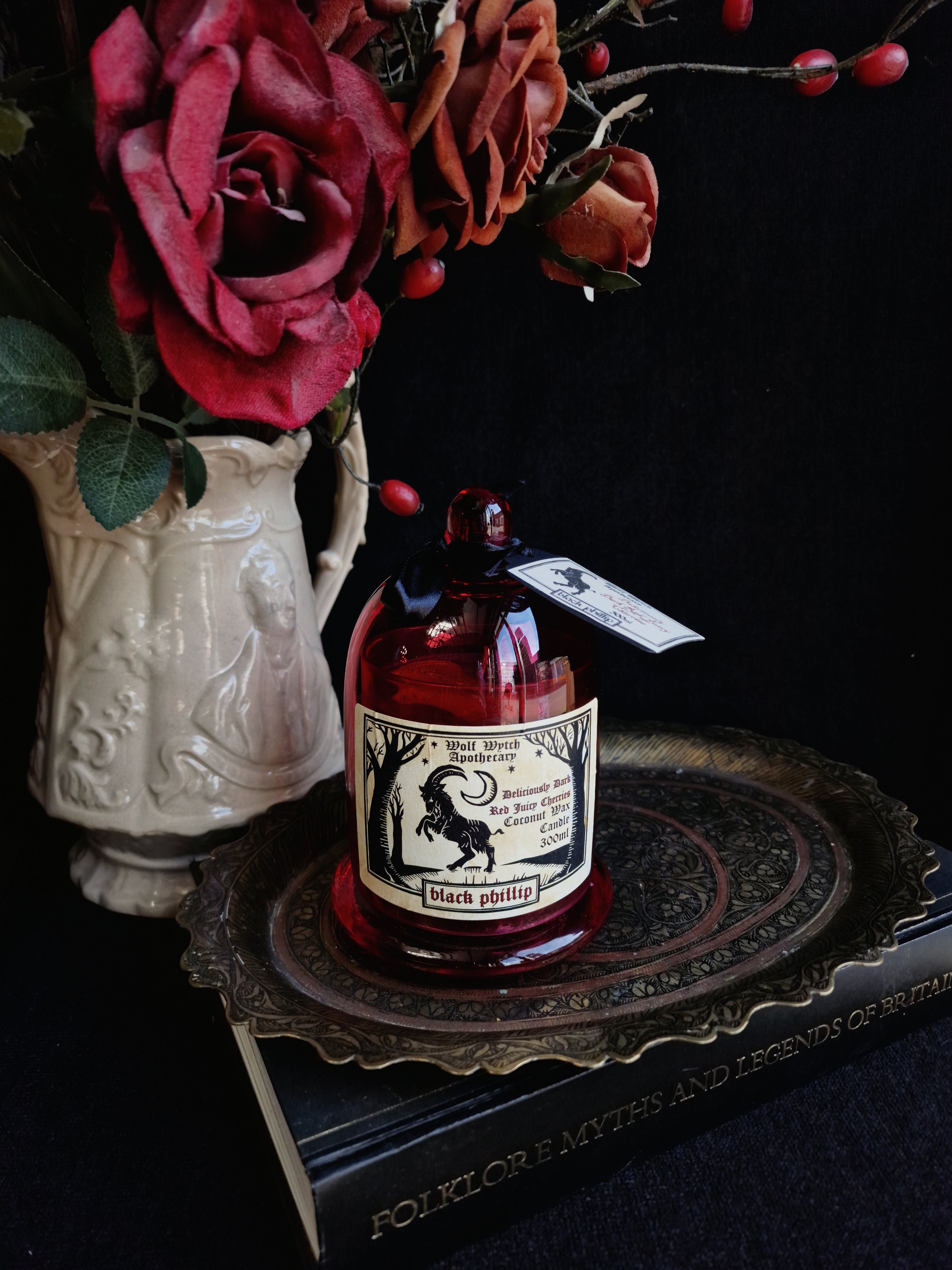 Black Phillip Cloche Candle - Dark Juicy Cherries