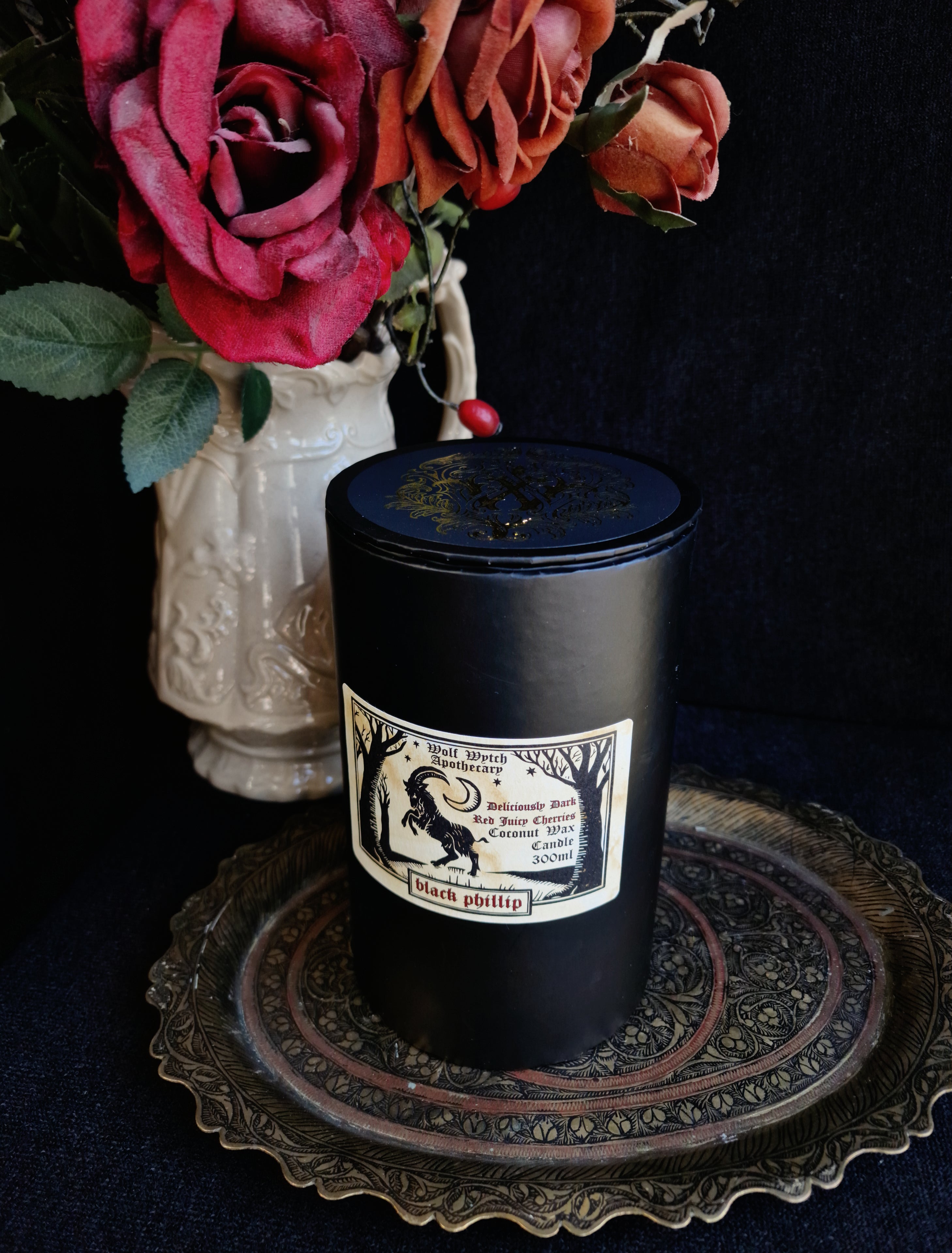 Black Phillip Cloche Candle - Dark Juicy Cherries