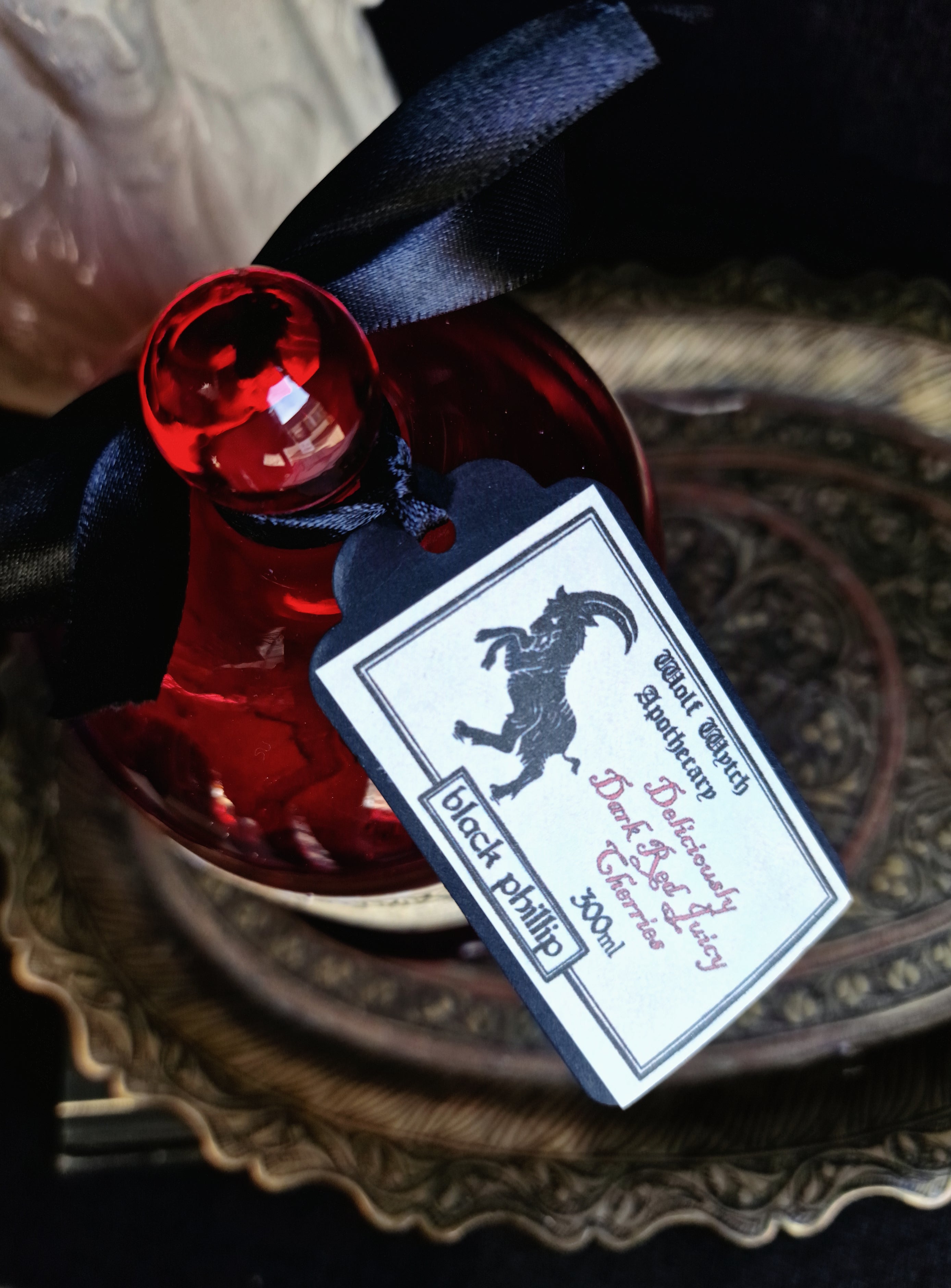 Black Phillip Cloche Candle - Dark Juicy Cherries